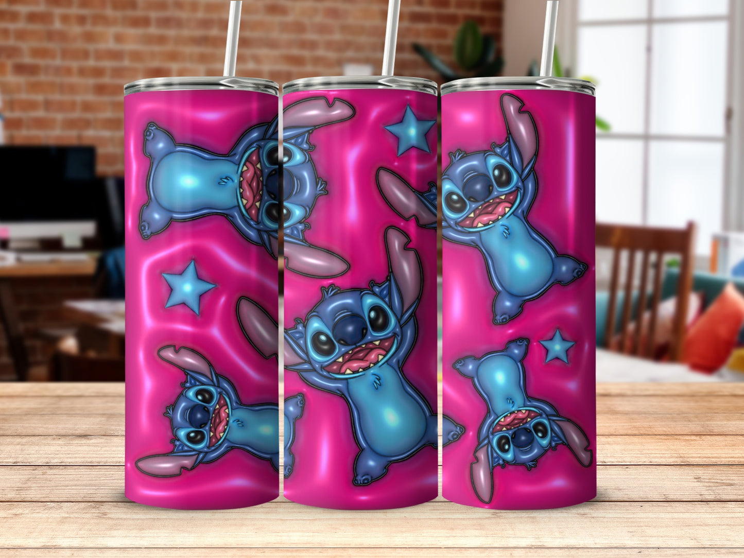 Cute and Adorable Blue Alien Cartoon Design Tumbler