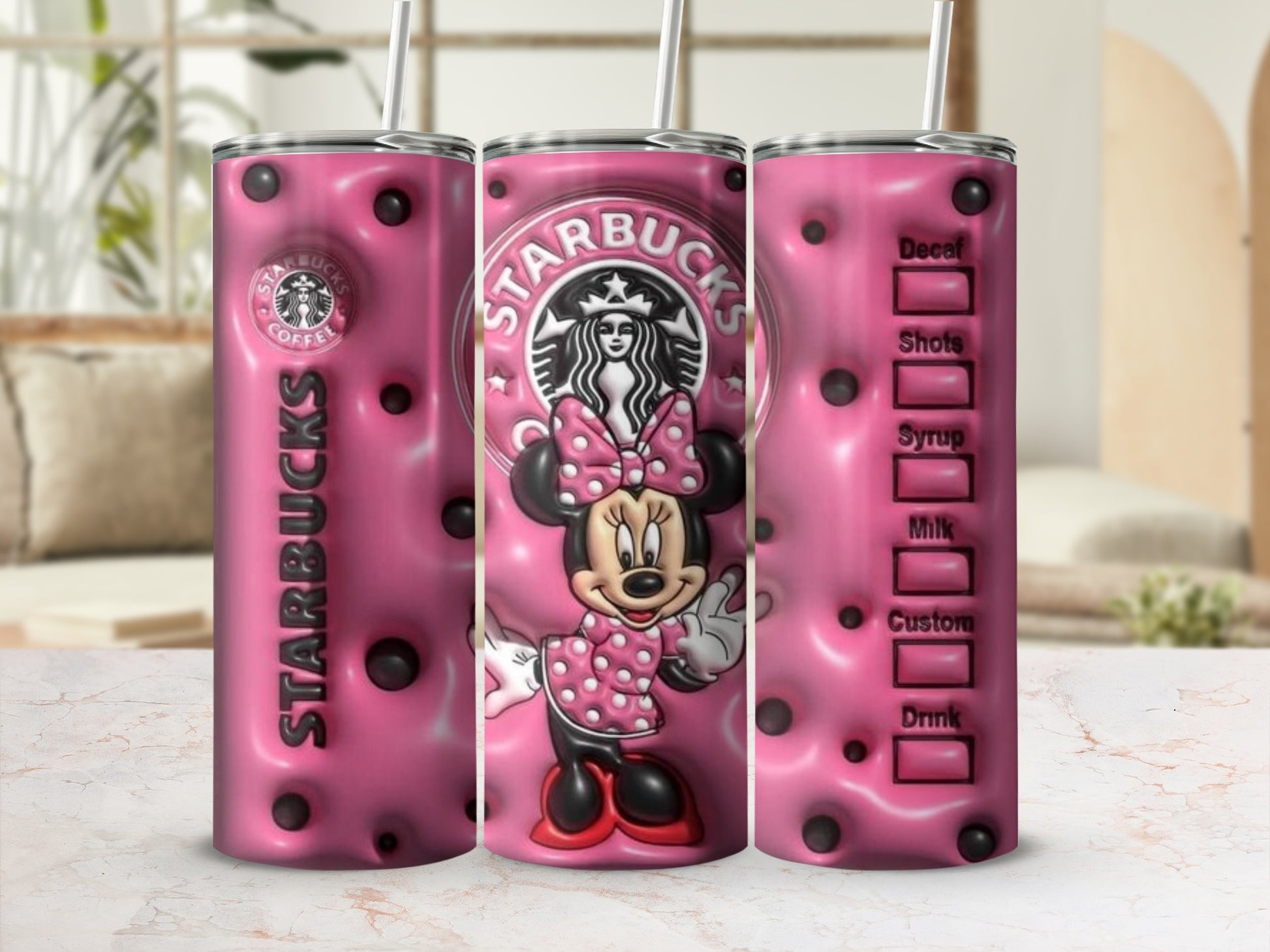 Starbucks Minnie Mouse Design Tumbler with Straw Product