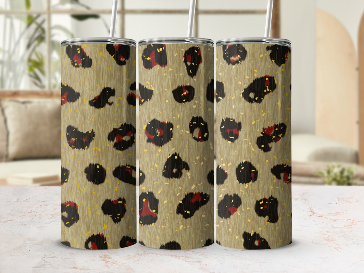 Leopard Print Stainless Steel Tumbler product