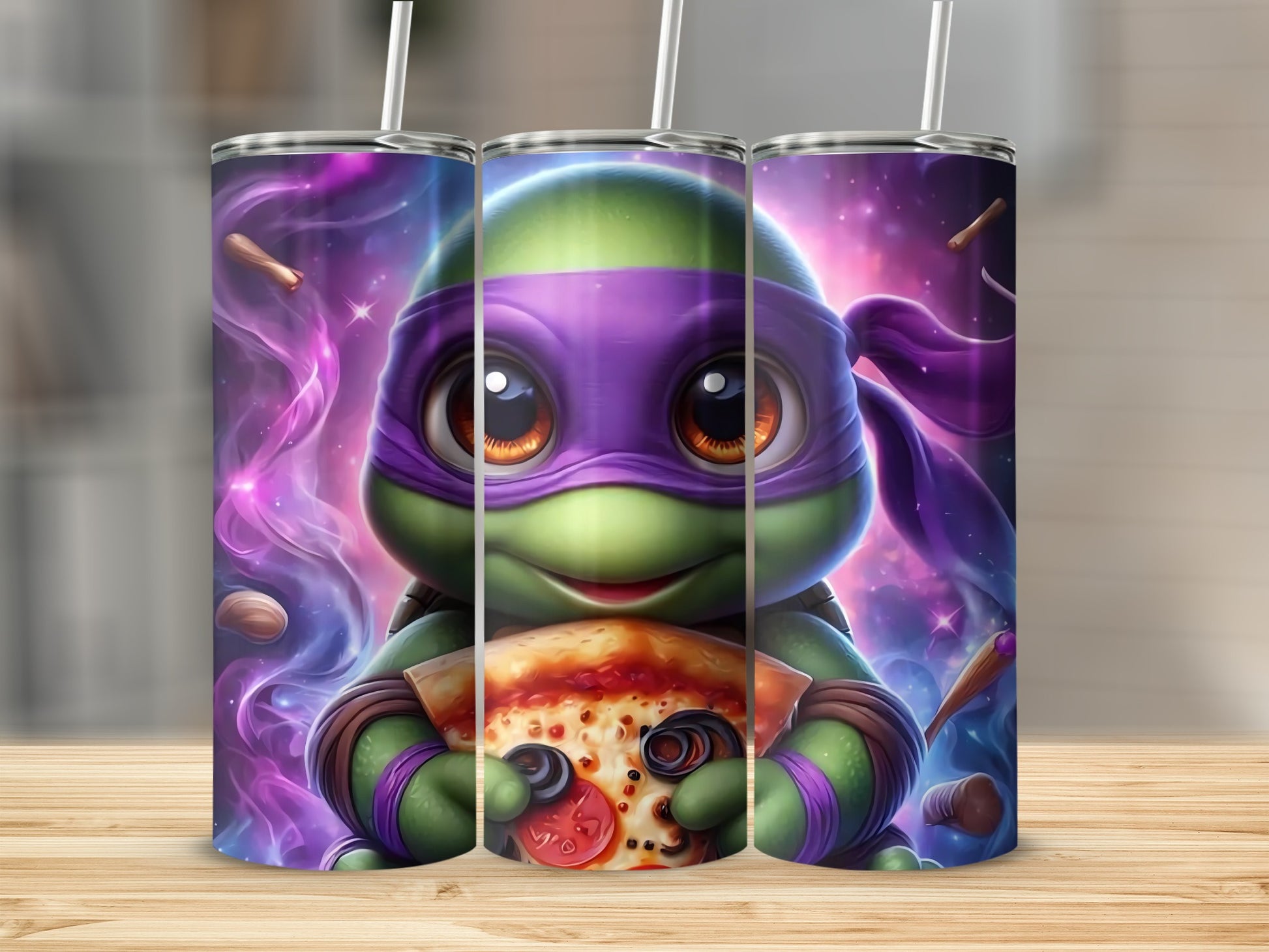 Adorable Green Ninja Character Cartoon Tumbler Cup
