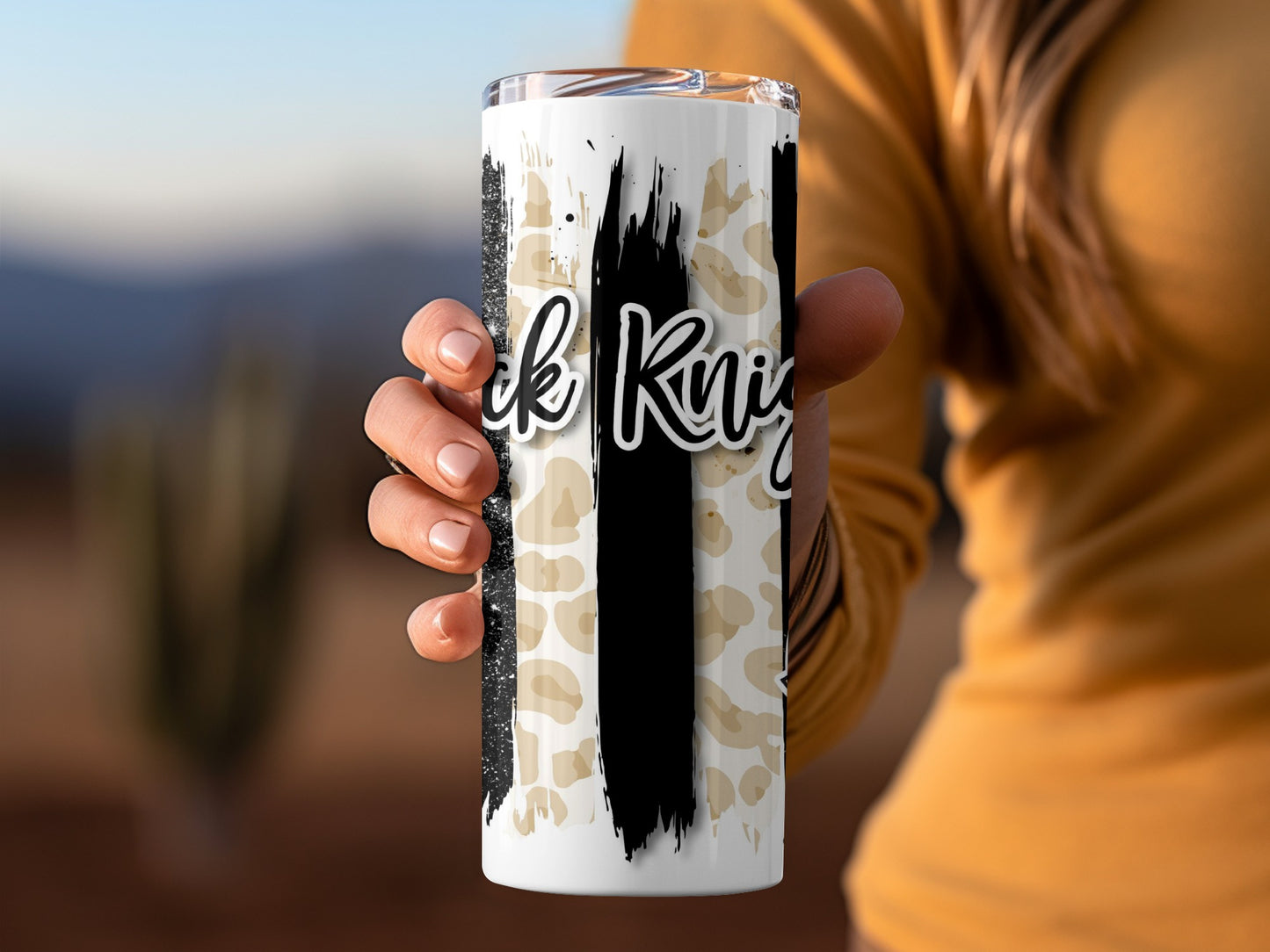 Black Knights Design Sword Shield Graphic Image Tumblers