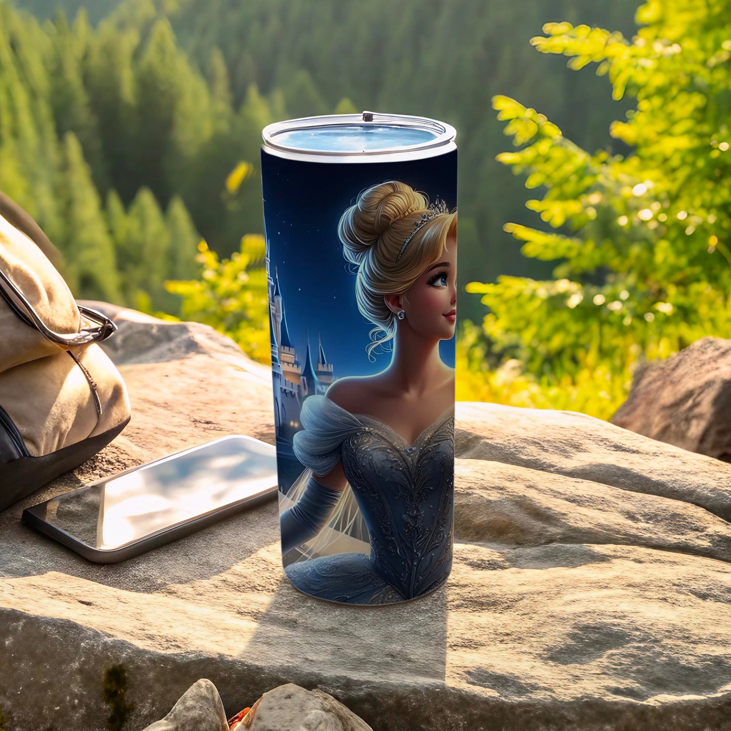 Enchanting Princess Castle Design Travel Tumbler