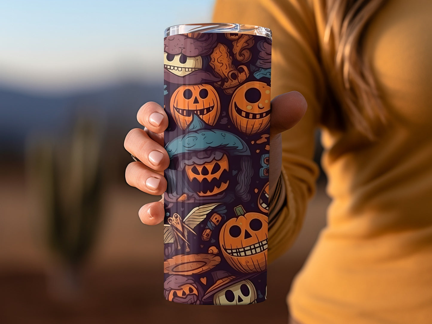 Halloween Pumpkin Design Insulated Tumbler Product