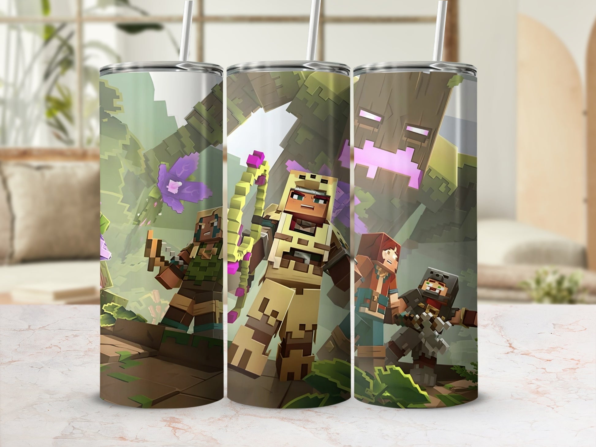 Minecraft Adventure Characters Graphic Tumbler Cup
