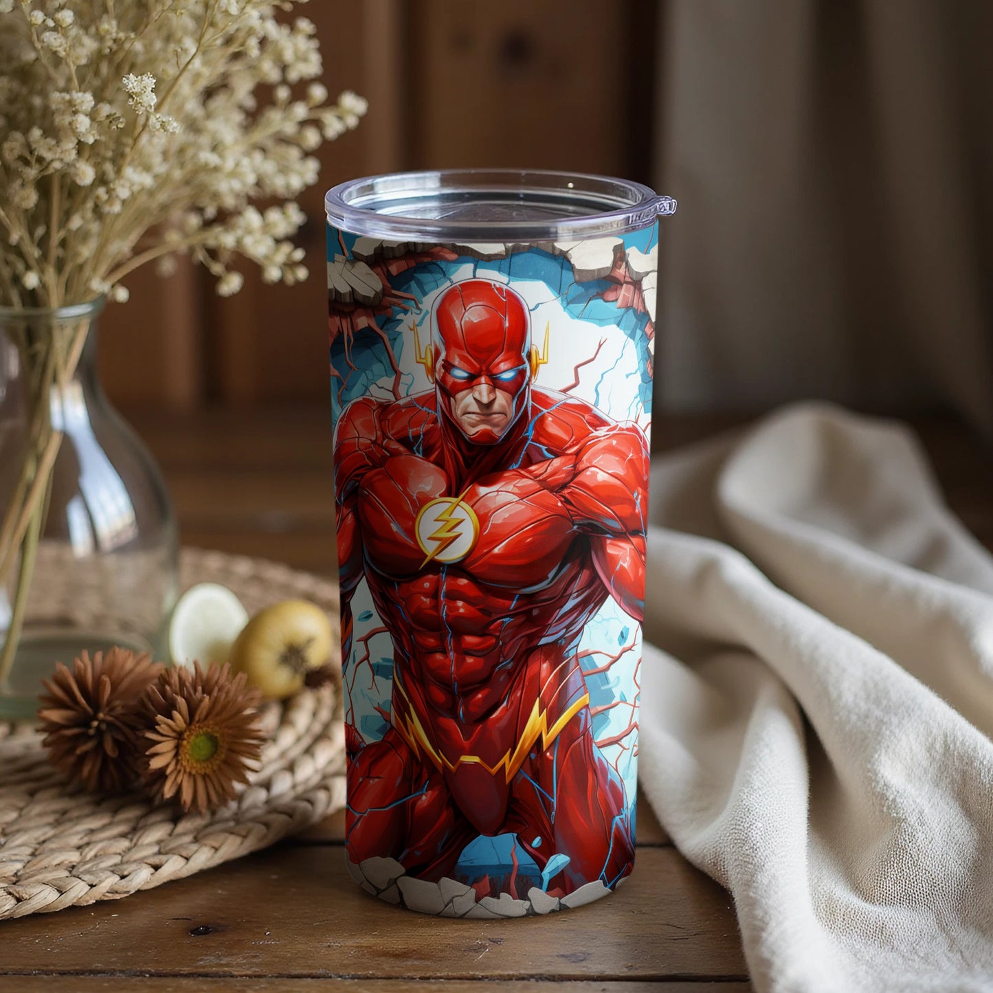 The Flash Shatter Action Scene Insulated Tumbler