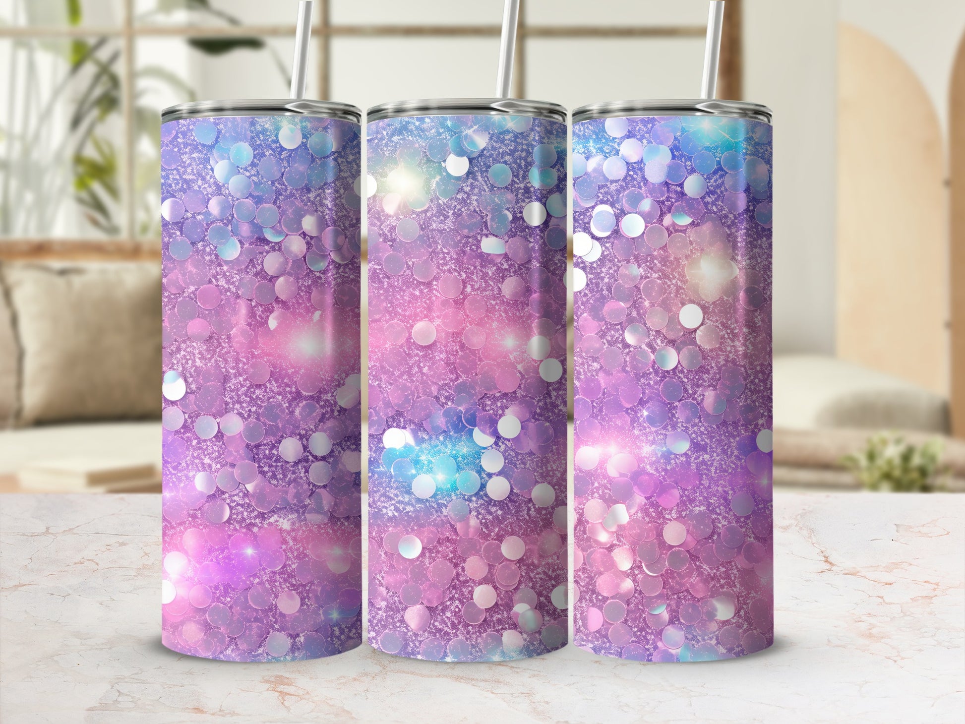 Iridescent Glitter Confetti Purple Pink Ombre product type