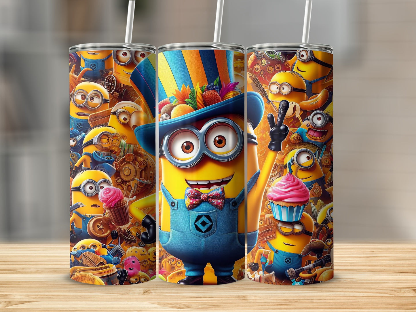 Colorful Minion-Themed Tumbler for Fun Beverage Storage