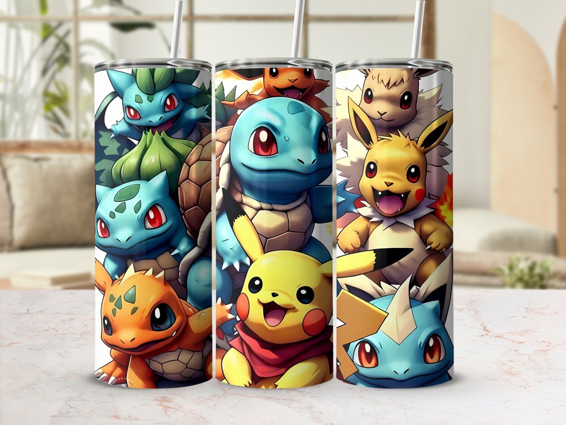 Cute Cartoon Characters Drink Tumbler Set Product