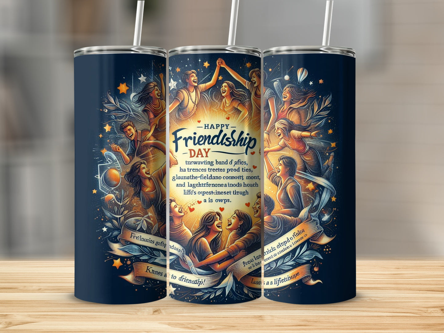Happy Friendship Day Colorful Celebration Tumbler