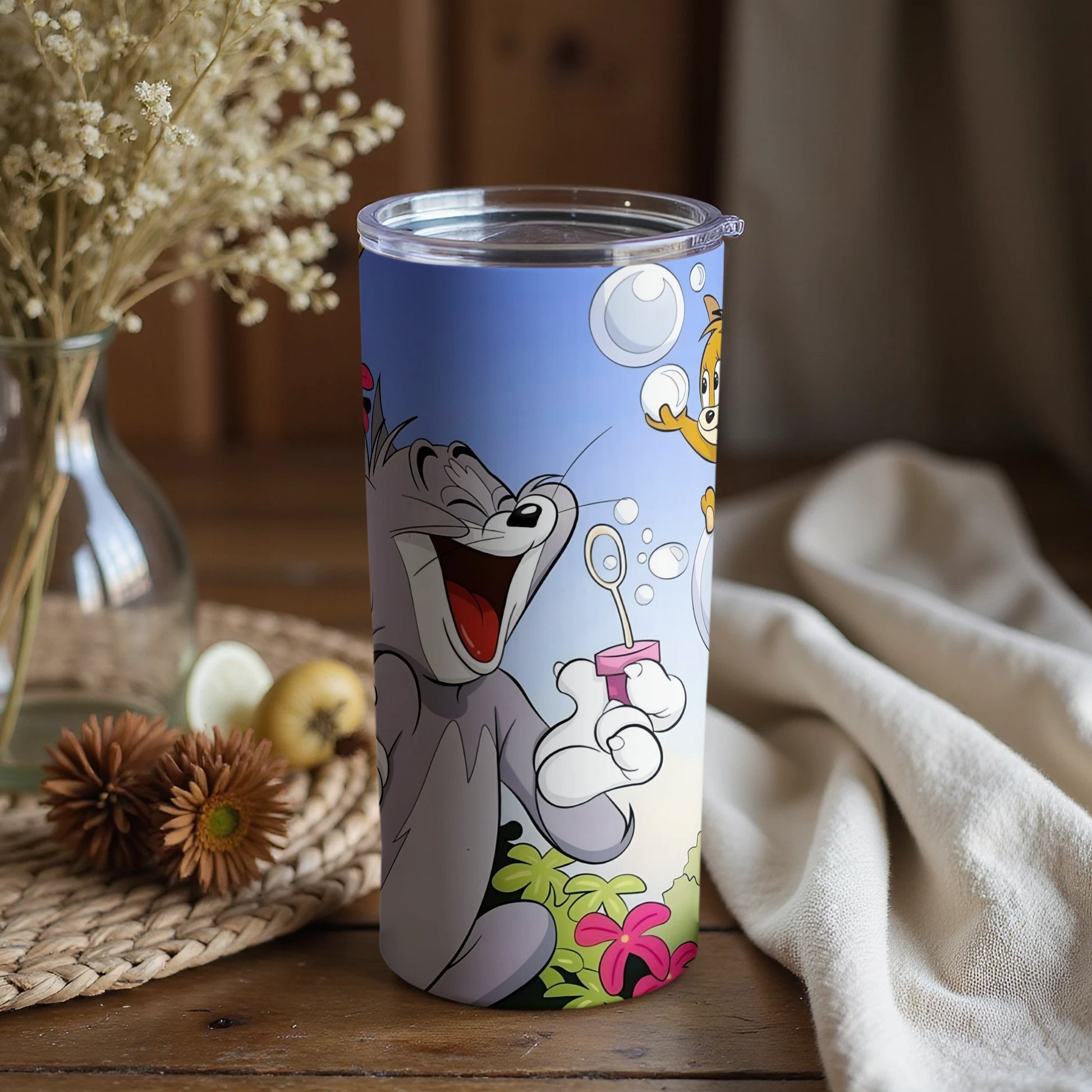 Tom and Jerry Happiness Design Tumbler