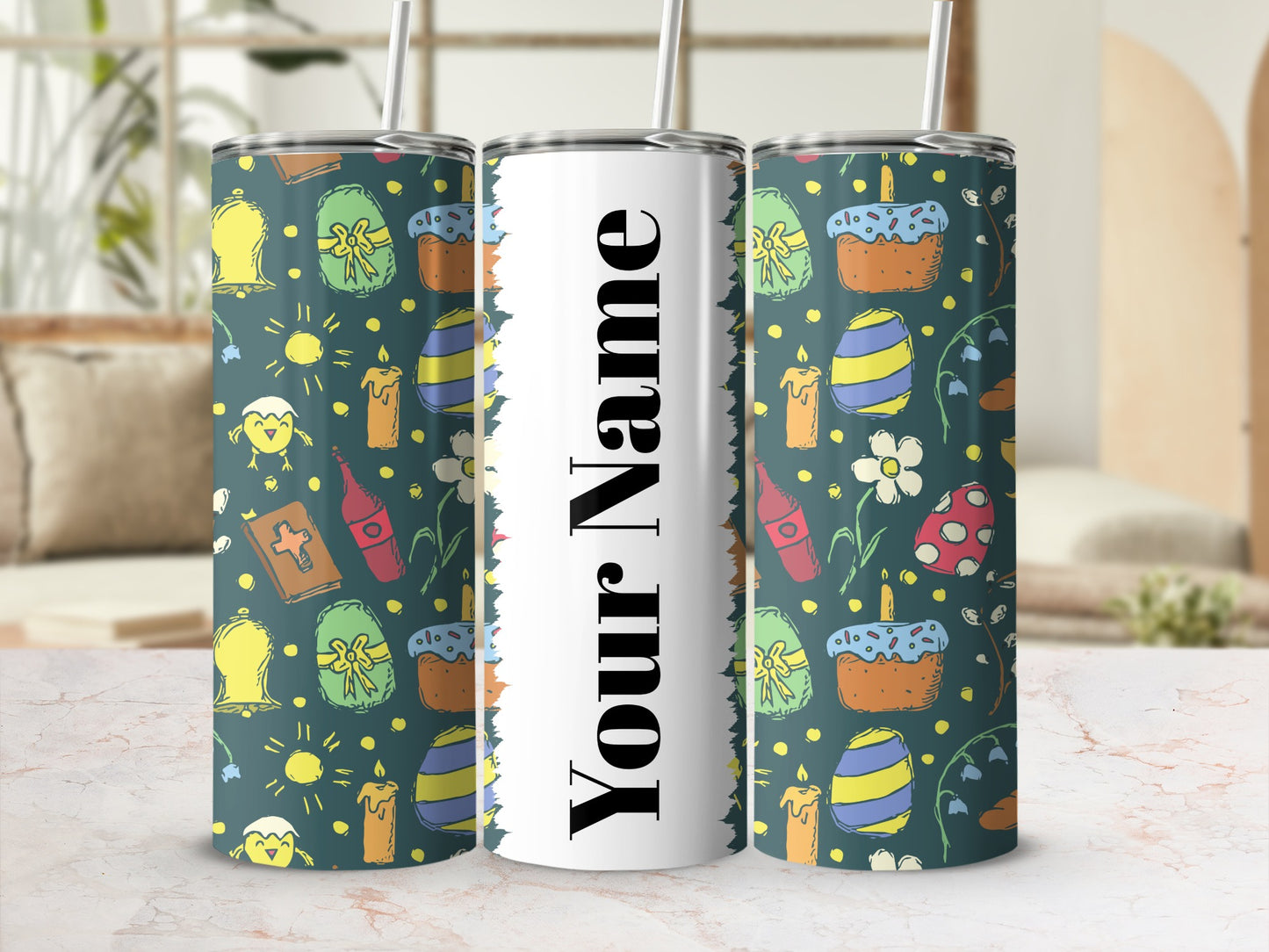 Personalized Easter Design Stainless Steel Tumbler