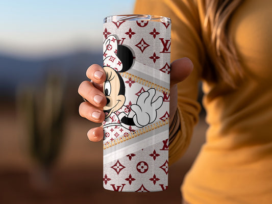 Minnie Mouse Designer Tumbler with Monogram Print