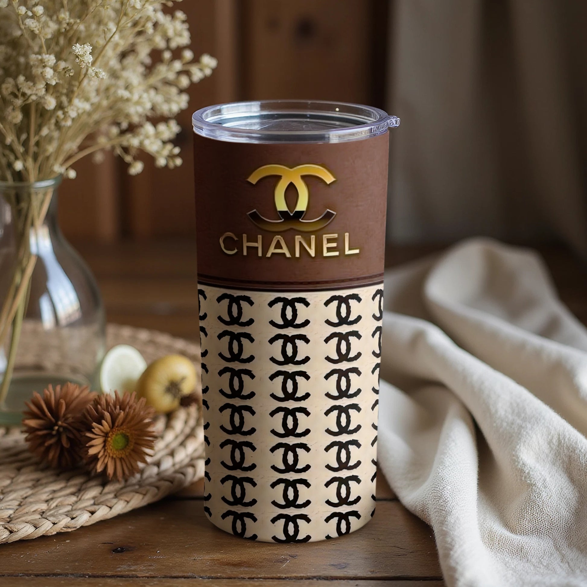 Stylish Designer Chanel Tumbler with Iconic Logo