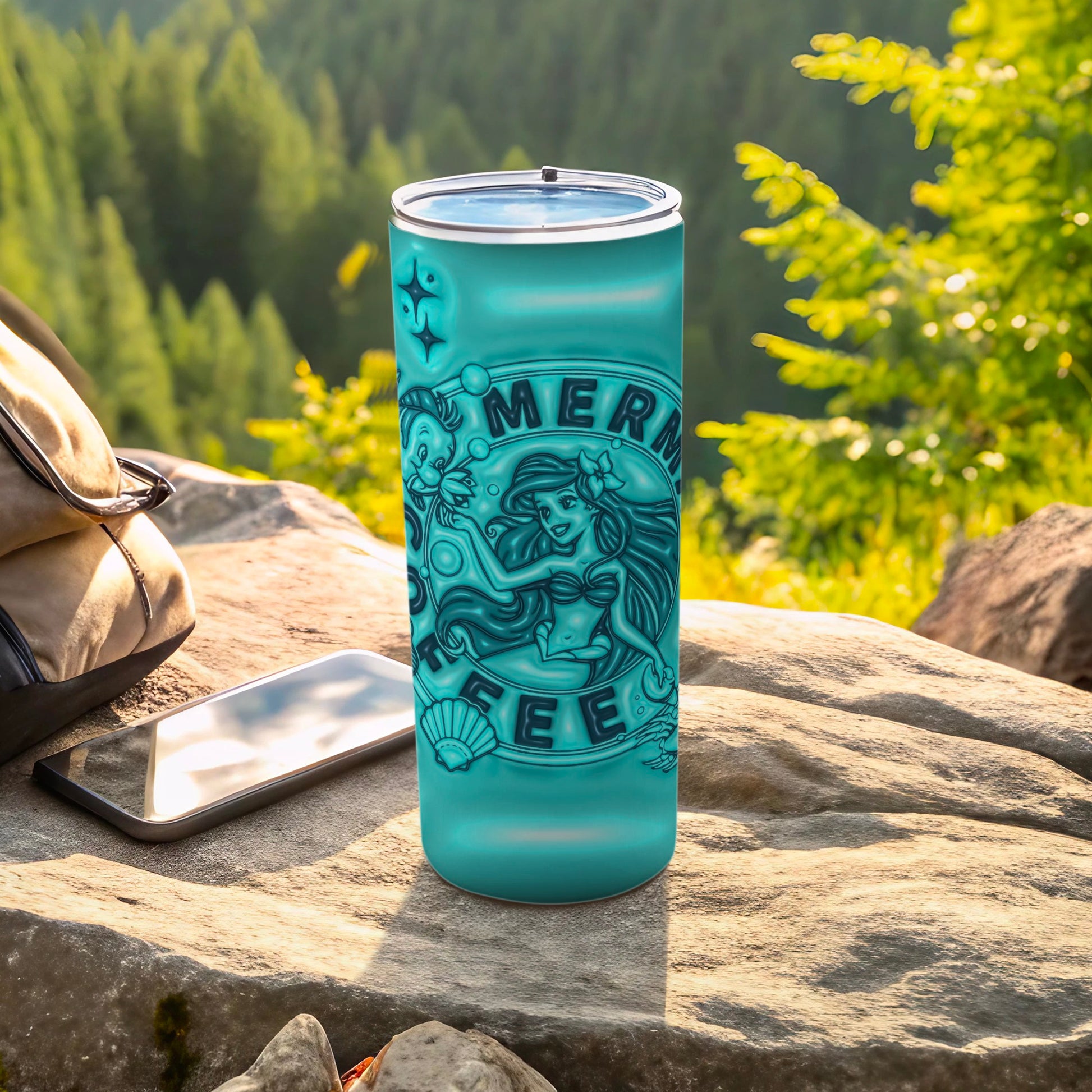 Mermaid Themed Travel Tumbler for Coffee Lovers