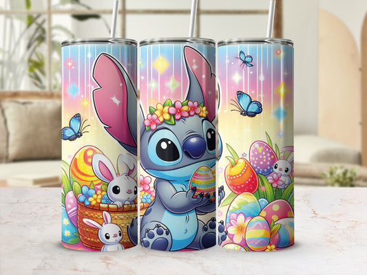 Stitch Happy Easter Celebration Bunnies Eggs Tumbler product type