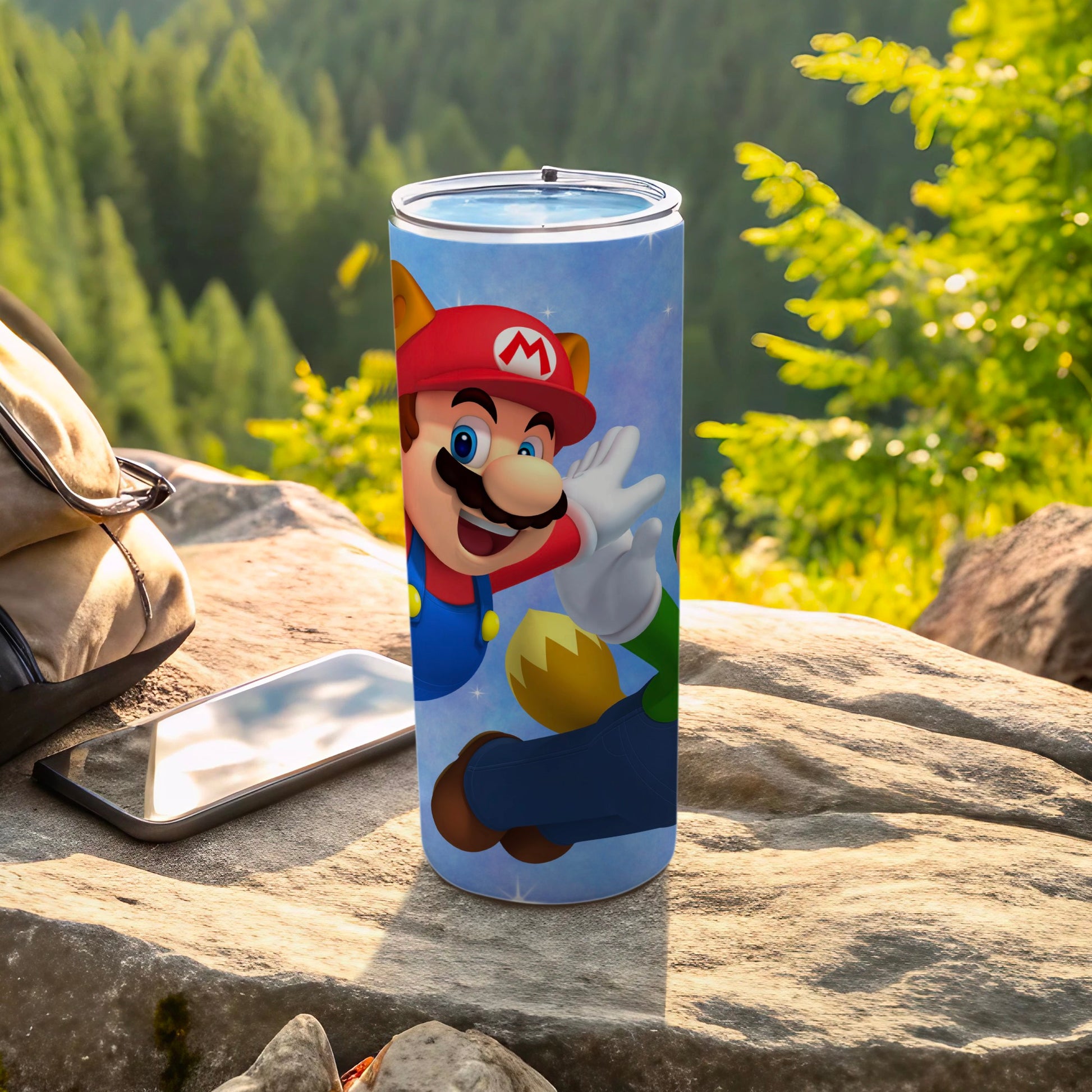 Super Mario Cartoon Design Travel Tumbler Cup