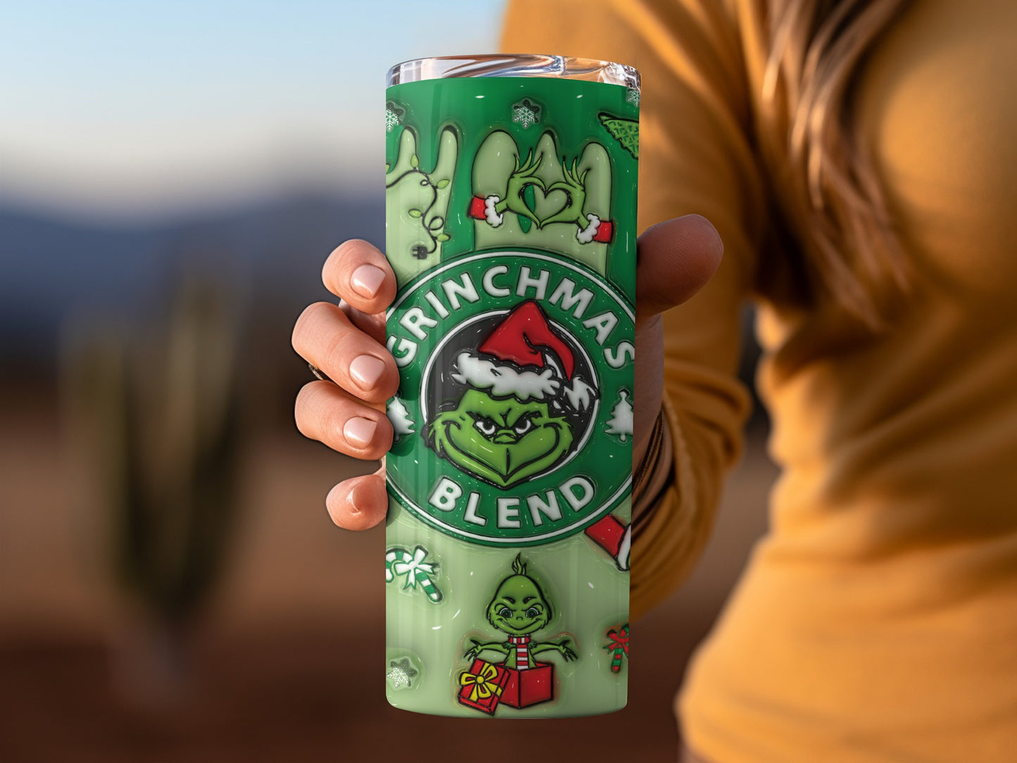 Grinchmas Blend Christmas Theme Tumbler Design