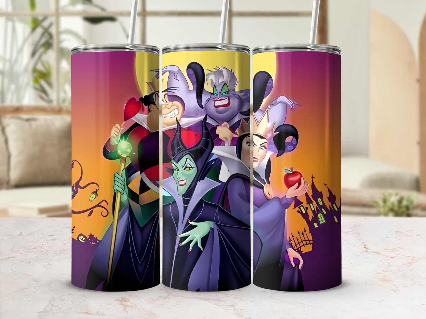 Villainous Characters Tumbler for Halloween Fun