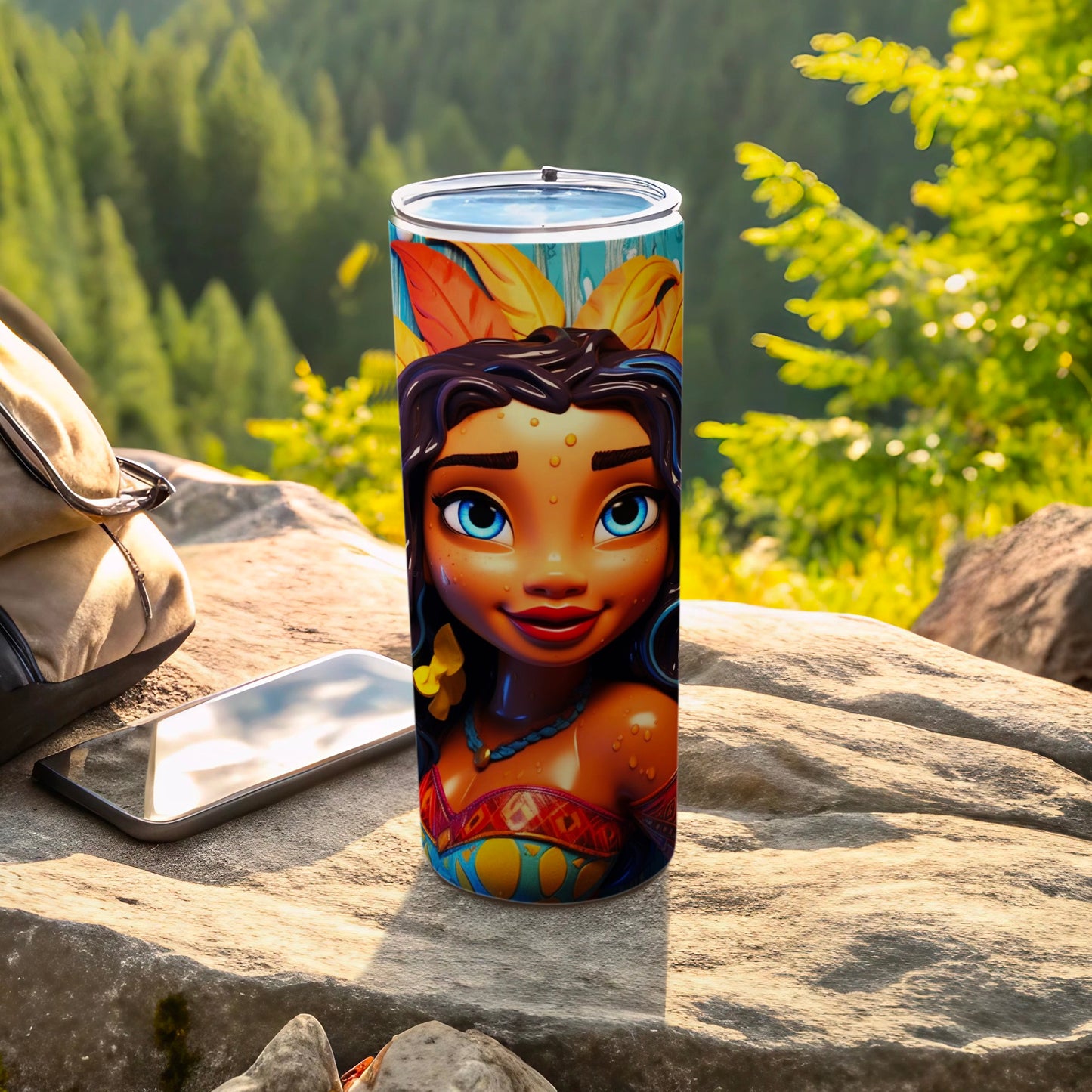 Colorful Nature Themed Insulated Tumbler for Beverages
