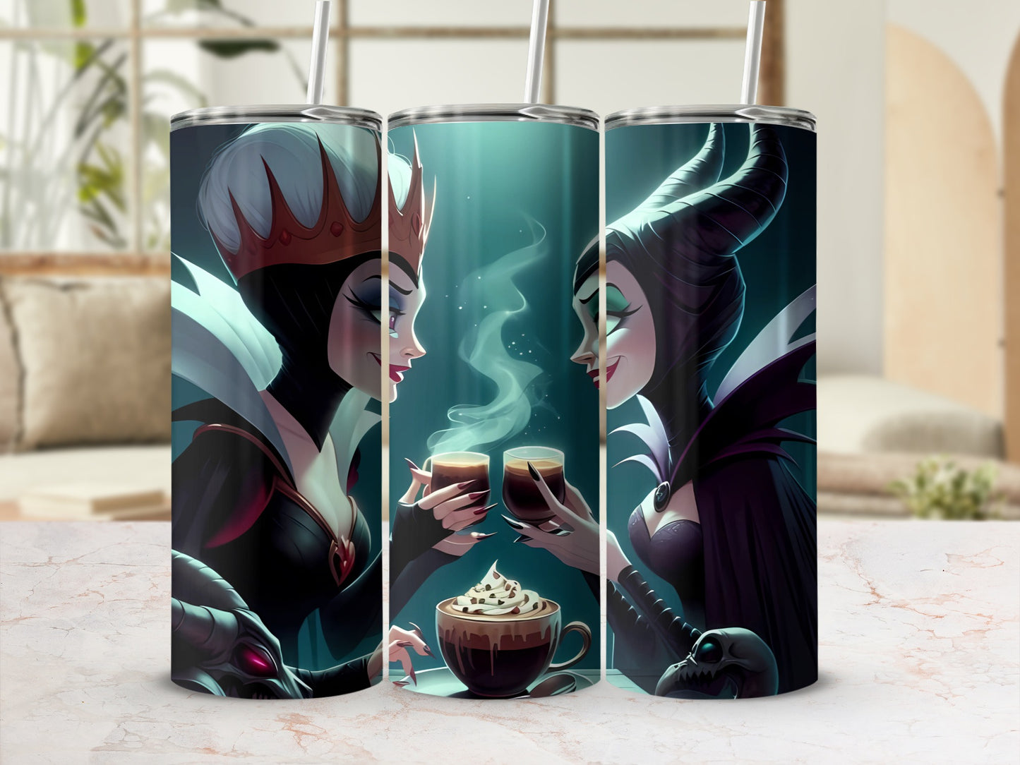Villainous Queens Artwork Insulated Tumbler for Coffee
