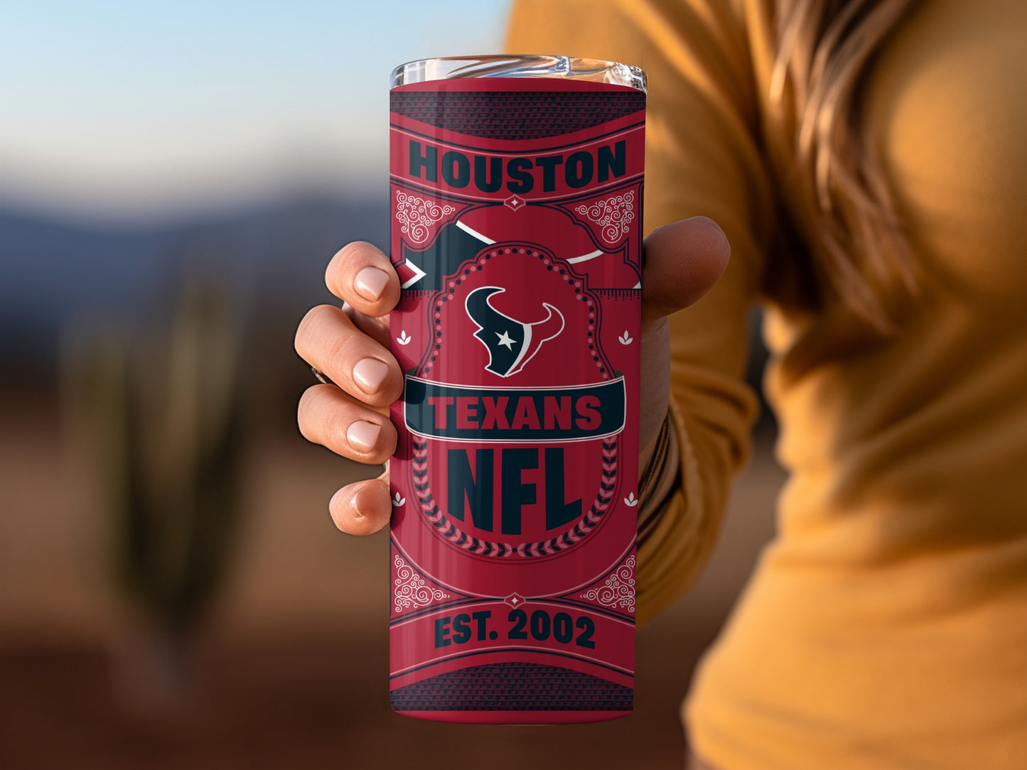Houston Texans NFL Est 2002 Design Graphic Tumbler