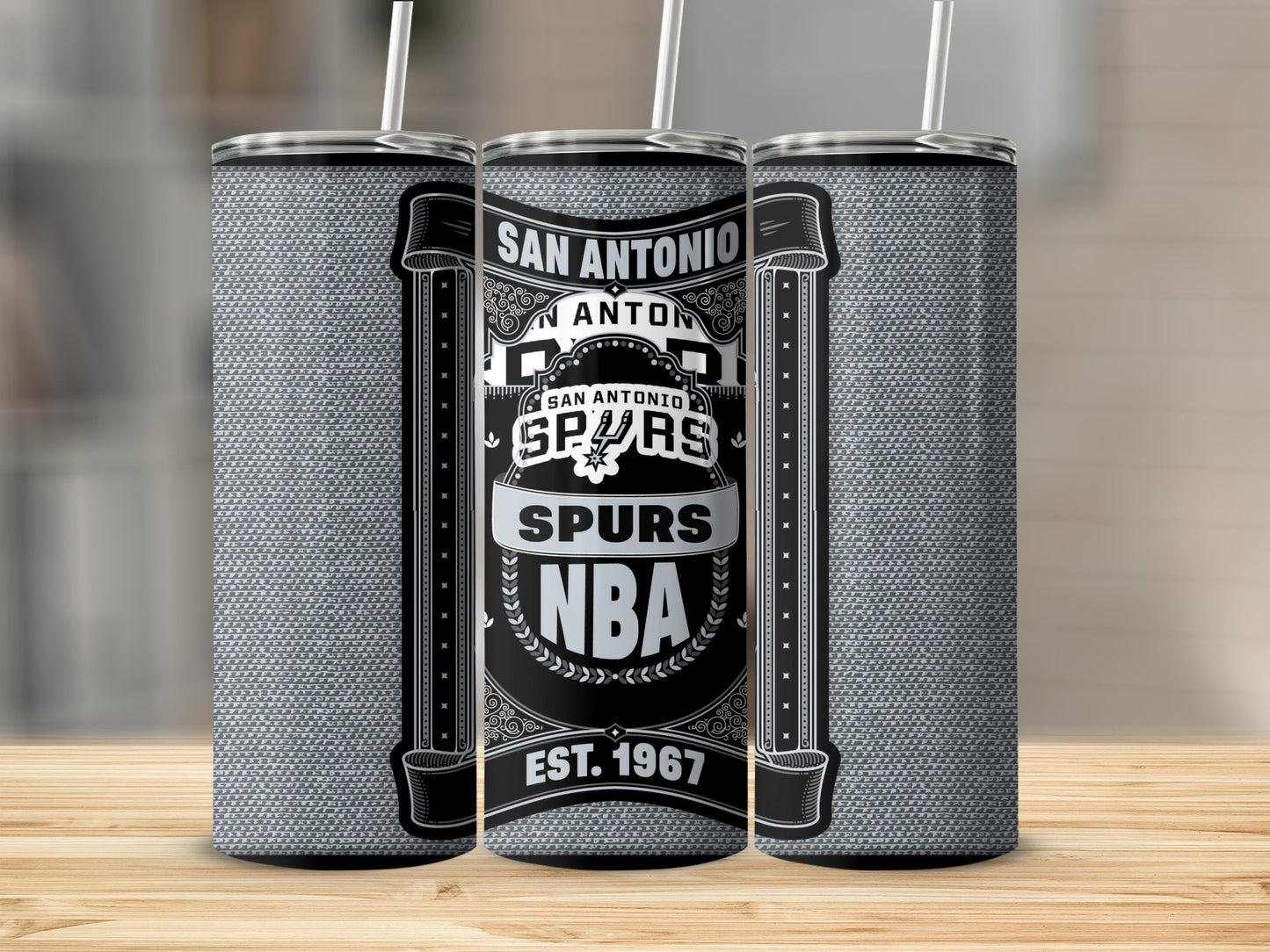 San Antonio Spurs NBA Basketball Est. 1967 Design Tumbler