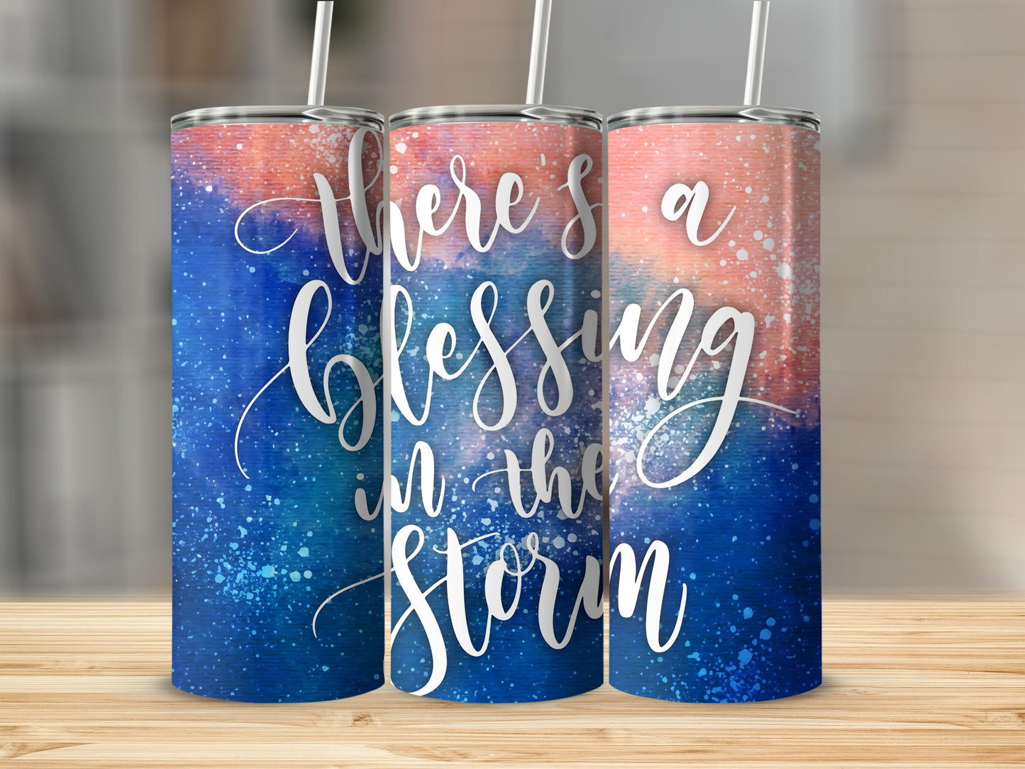 There is a Blessing in the Storm tumbler product