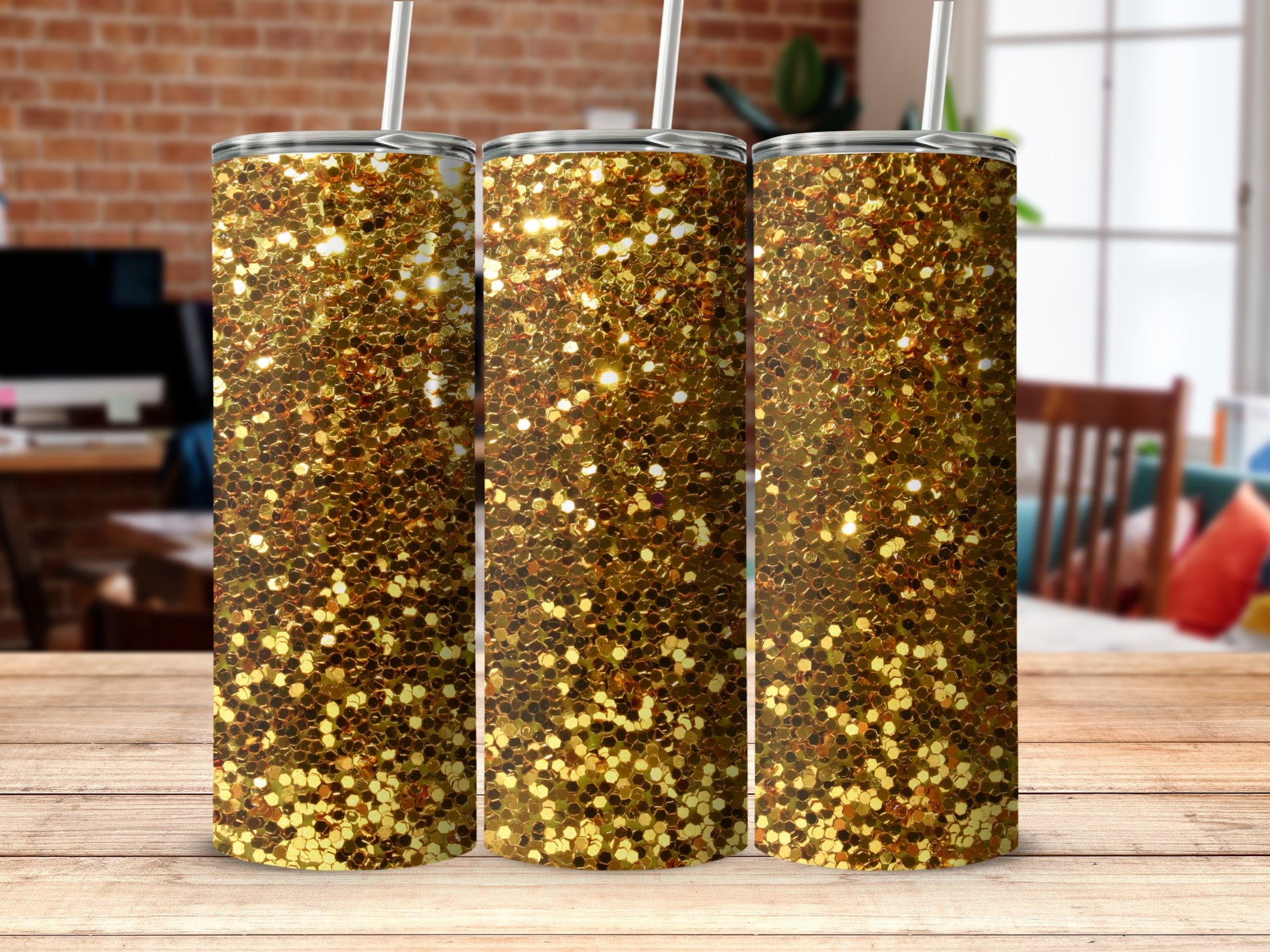 Glittering Gold Sparkle Tumbler for Bright Occasions