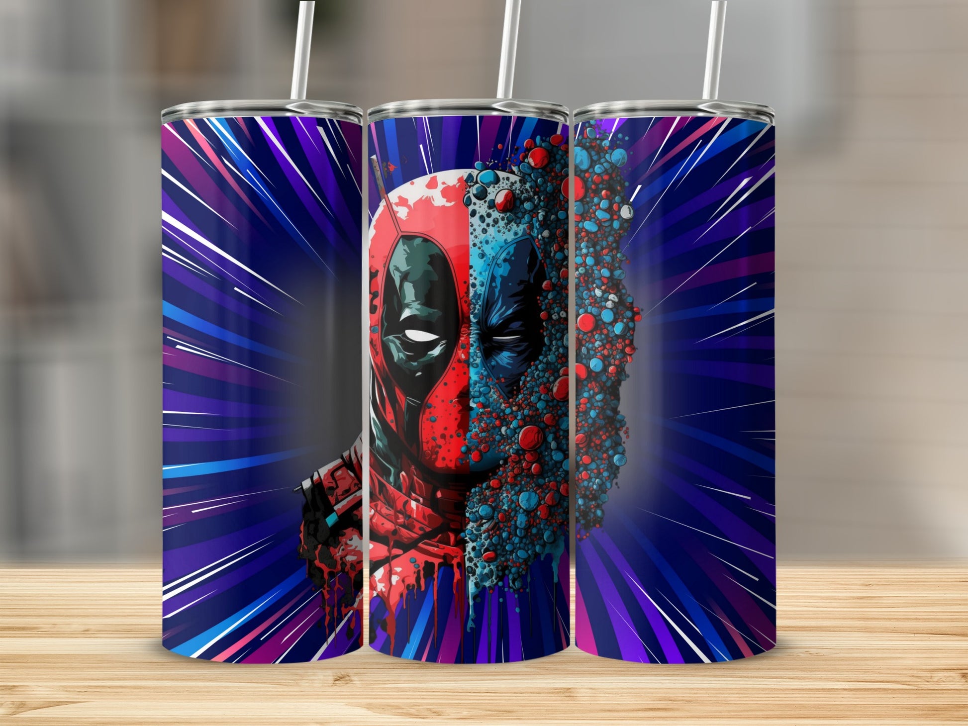 Vibrant Superhero Graphic Design Tumbler Product