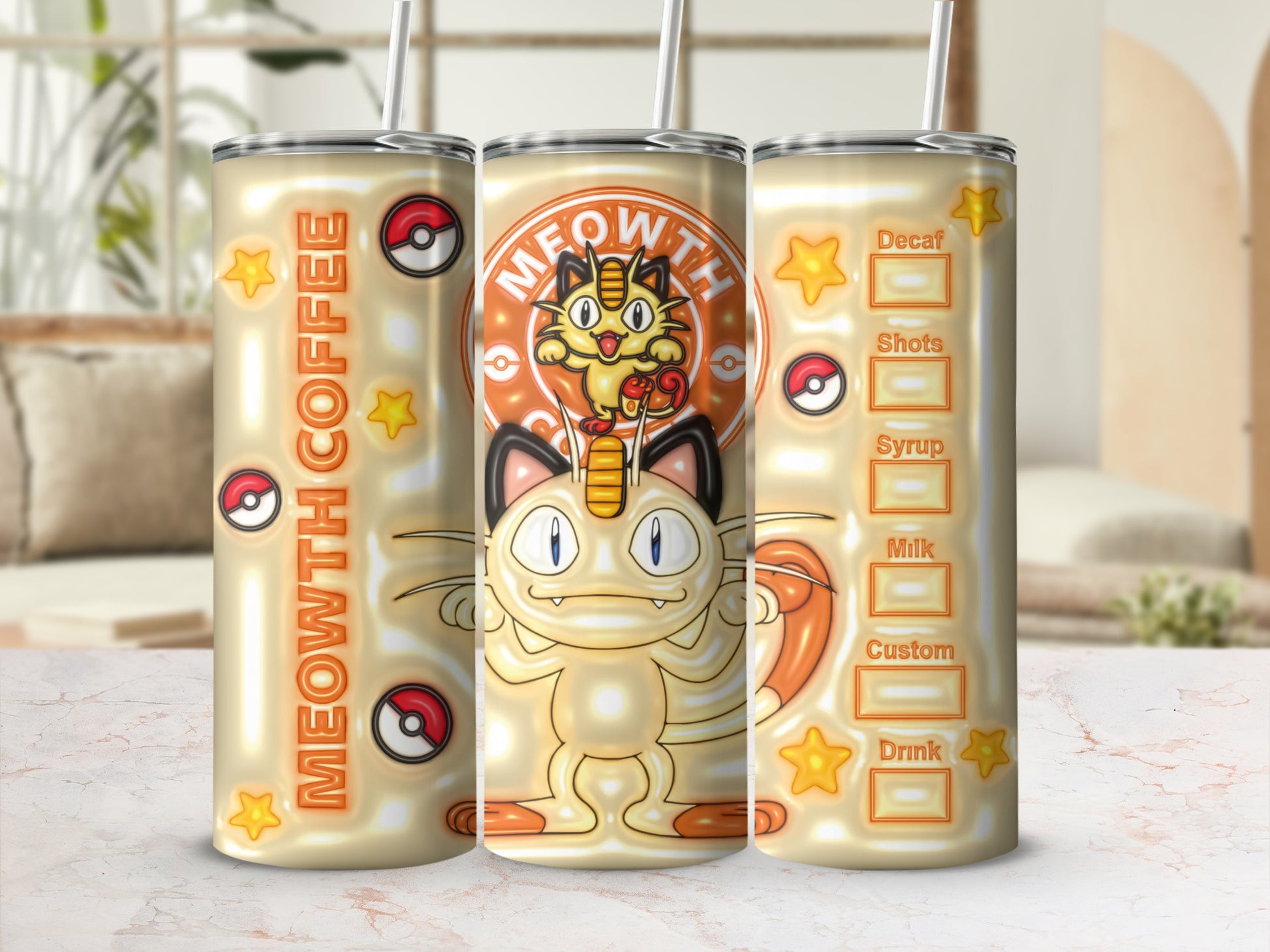 MEOWTH COFFEE Decaf Shots Syrup Milk Custom Drink product type