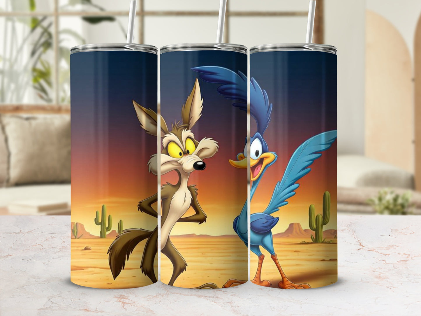 Cartoon Coyote and Road Runner Tumbler Cup Product