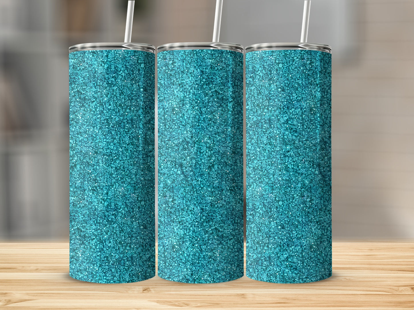 Sparkling Blue Glitter Tumbler for Everyday Use