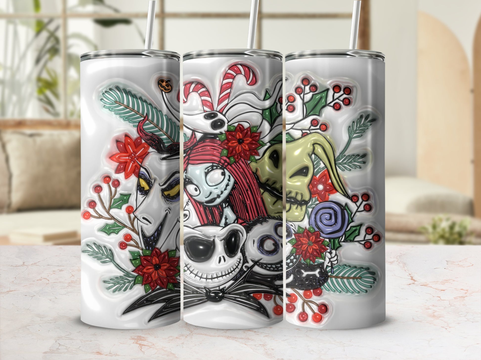 Holiday Themed Character Design Tumbler Cup
