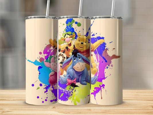Vibrant Winnie the Pooh Tumbler with Friends Design
