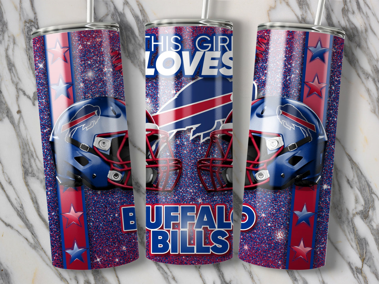 This Girl Loves Buffalo Bills Football Team Helmets Tumblers