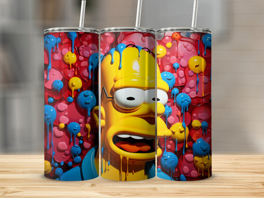 Colorful Cartoon Character Tumbler with Fun Design
