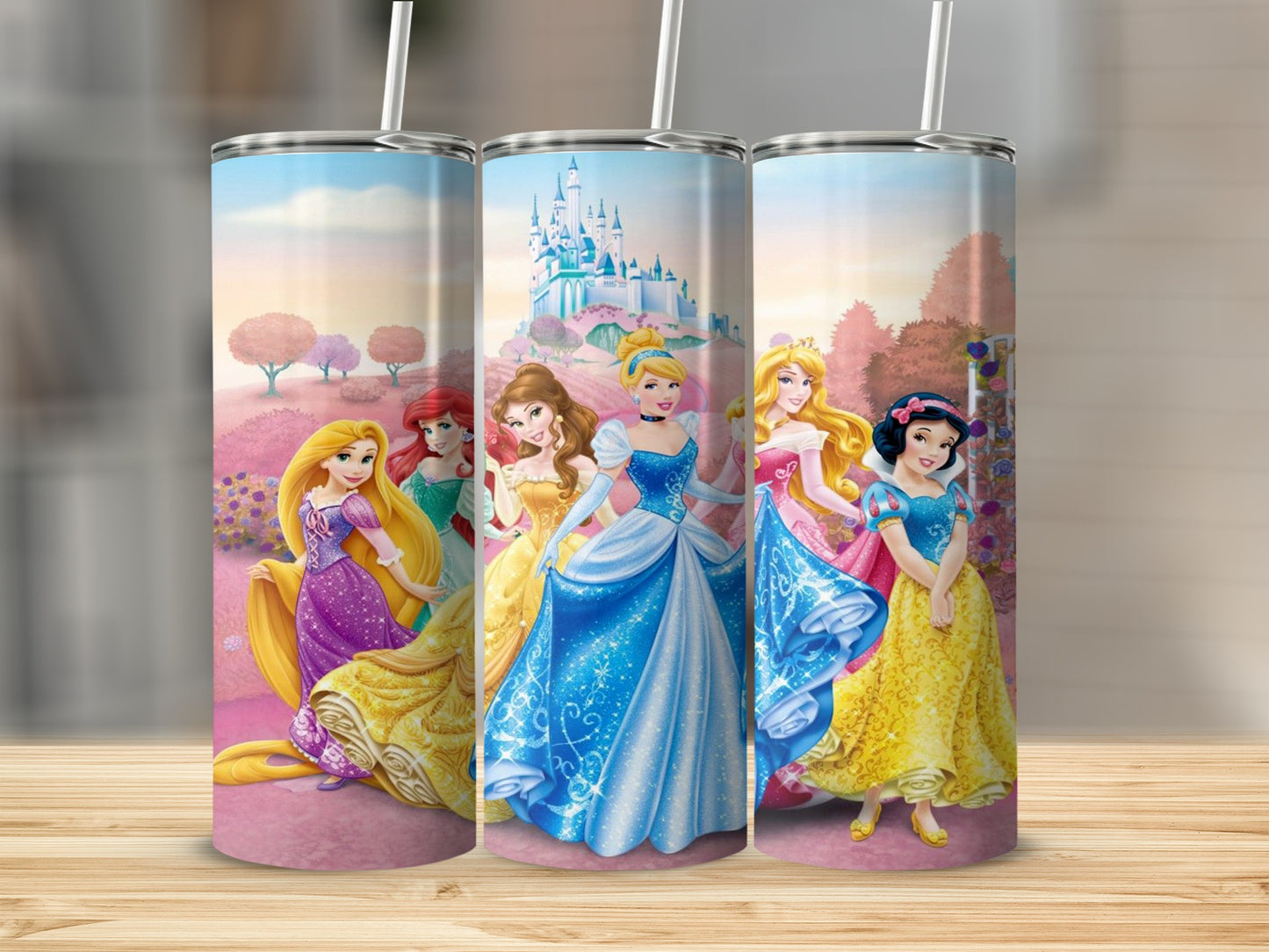 Disney Princess Castle Background Tumbler Drinkware