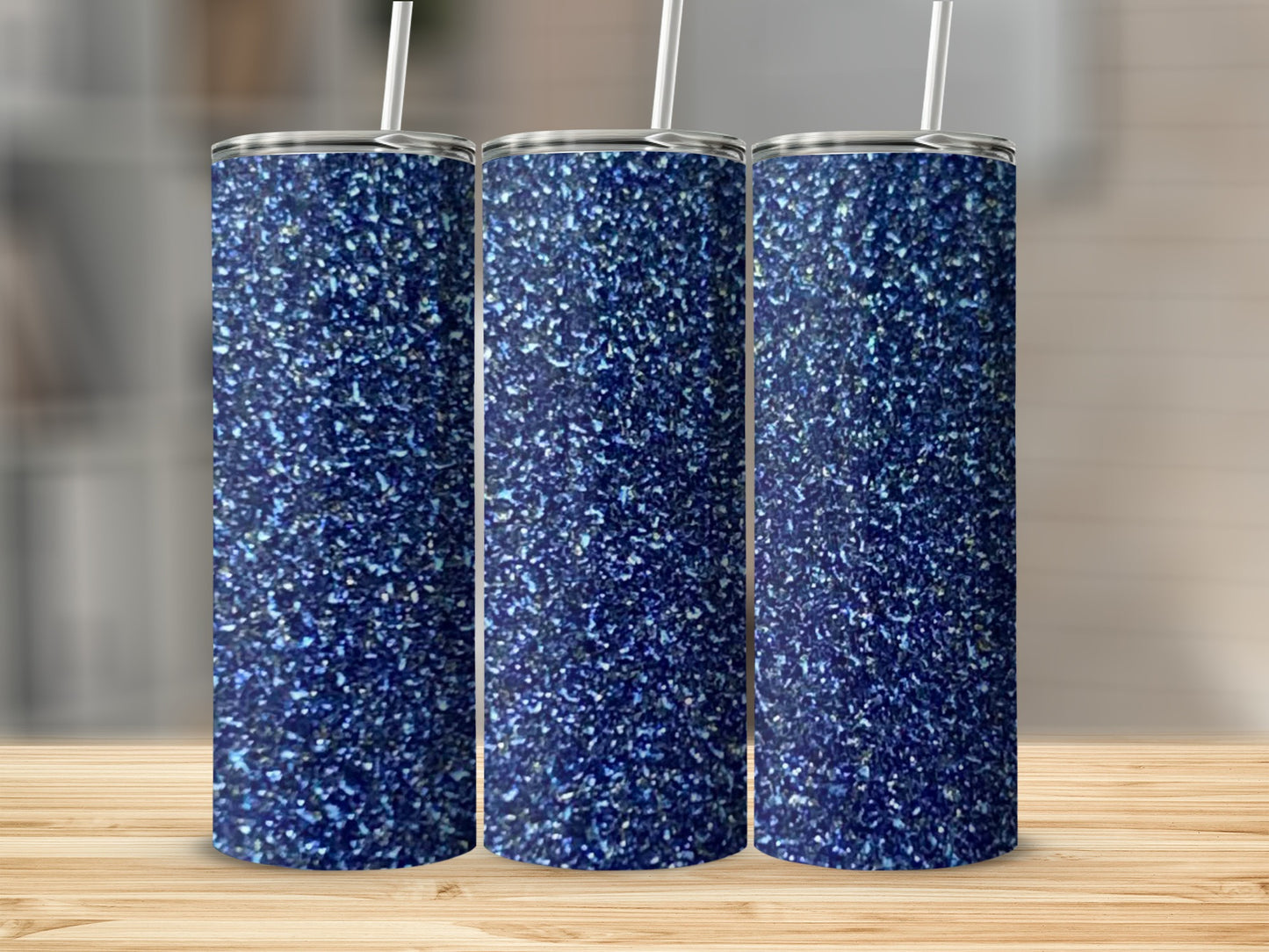 Blue Glitter Textured Style travel mugs