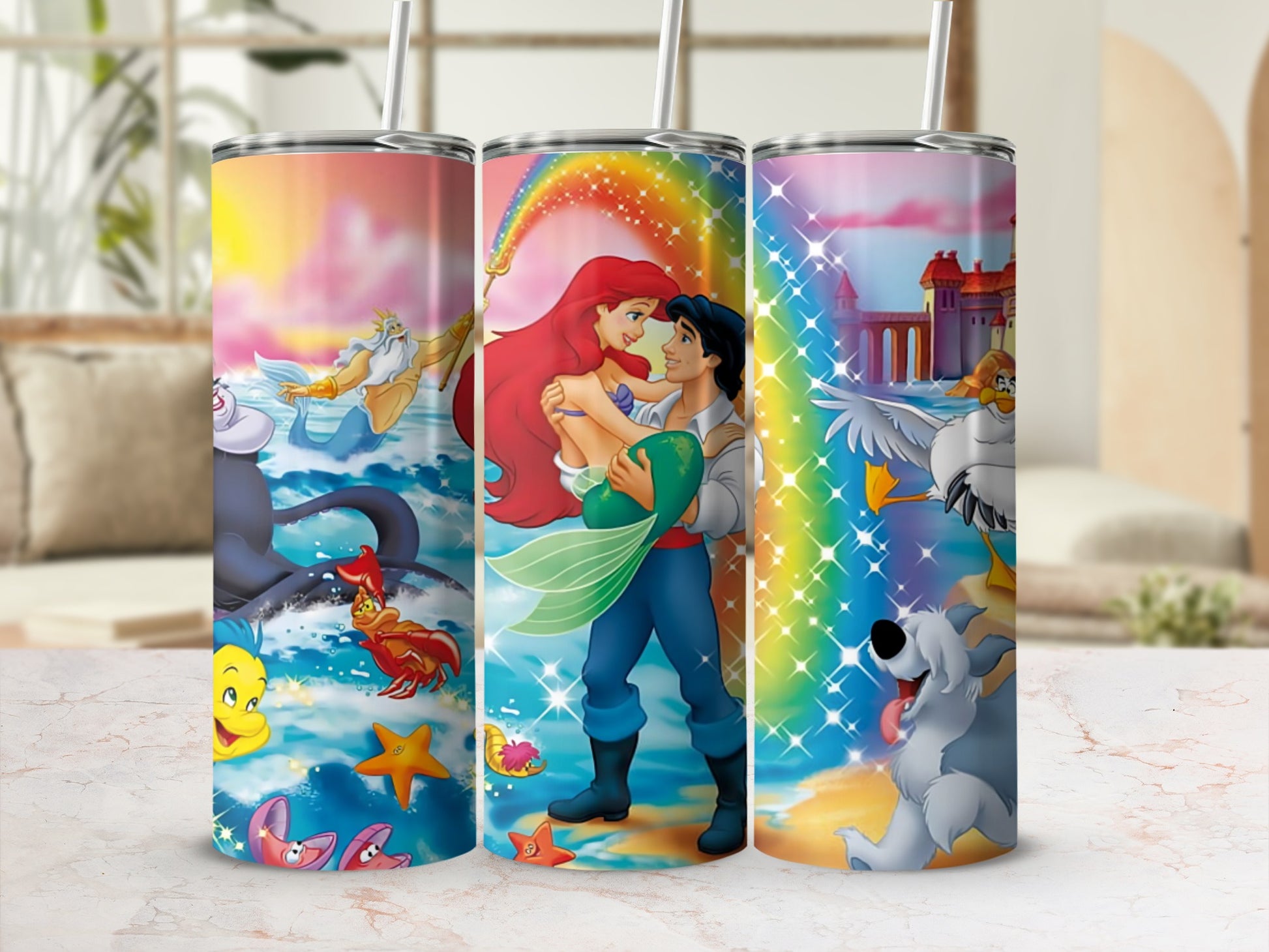 Colorful Ocean Fantasy Design Tumbler 20oz Stainless Steel