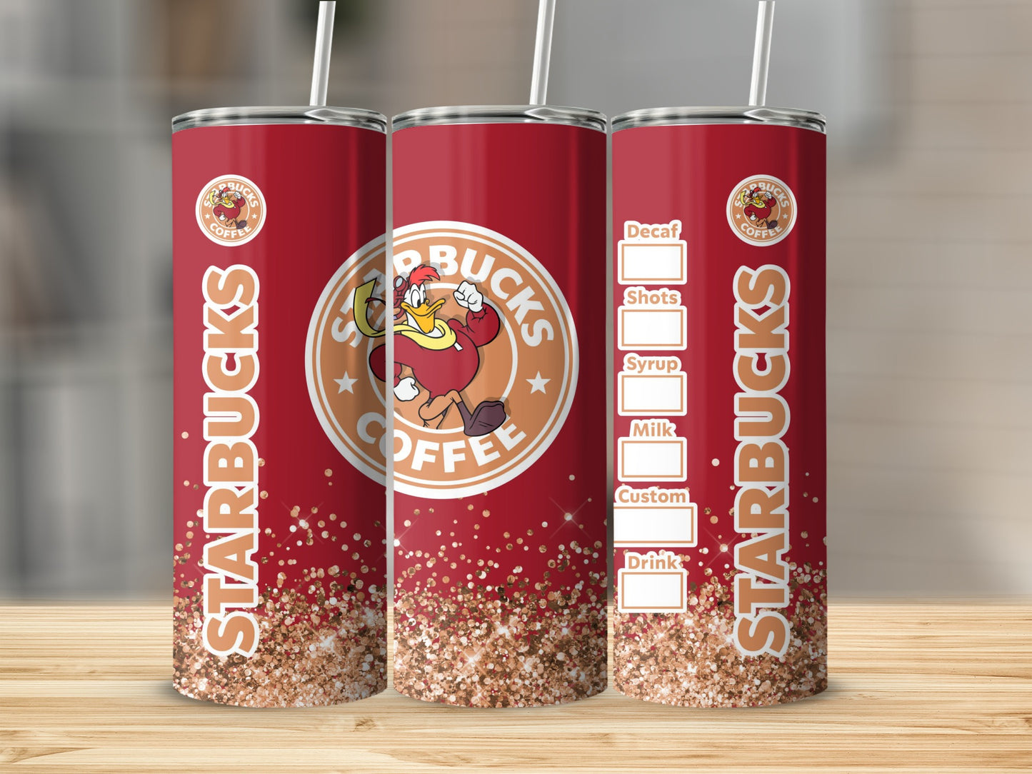 Starbucks Custom Glitter Travel Tumbler Cup Flask