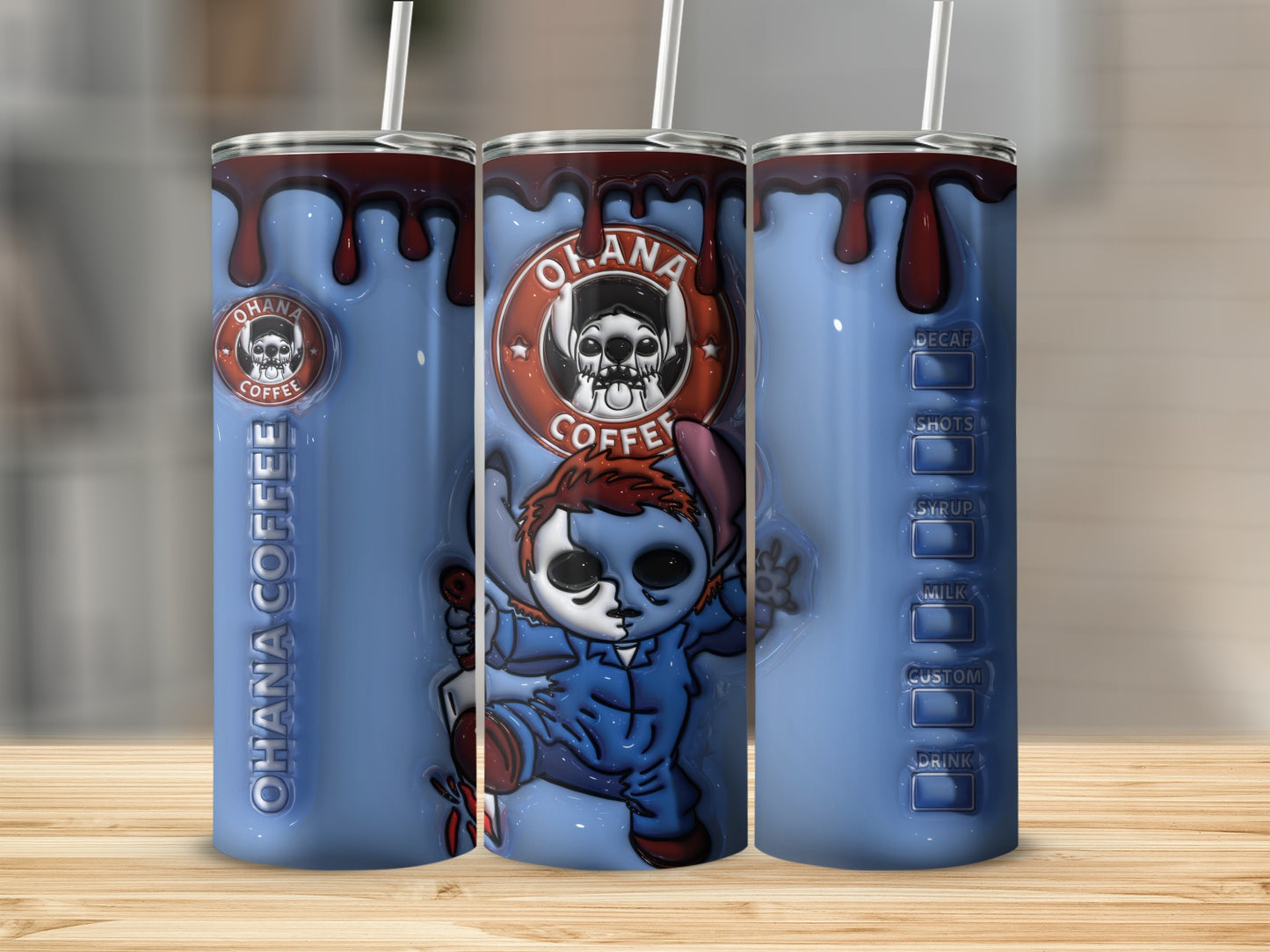 Ohana Coffee Customizable Tumbler with Characters