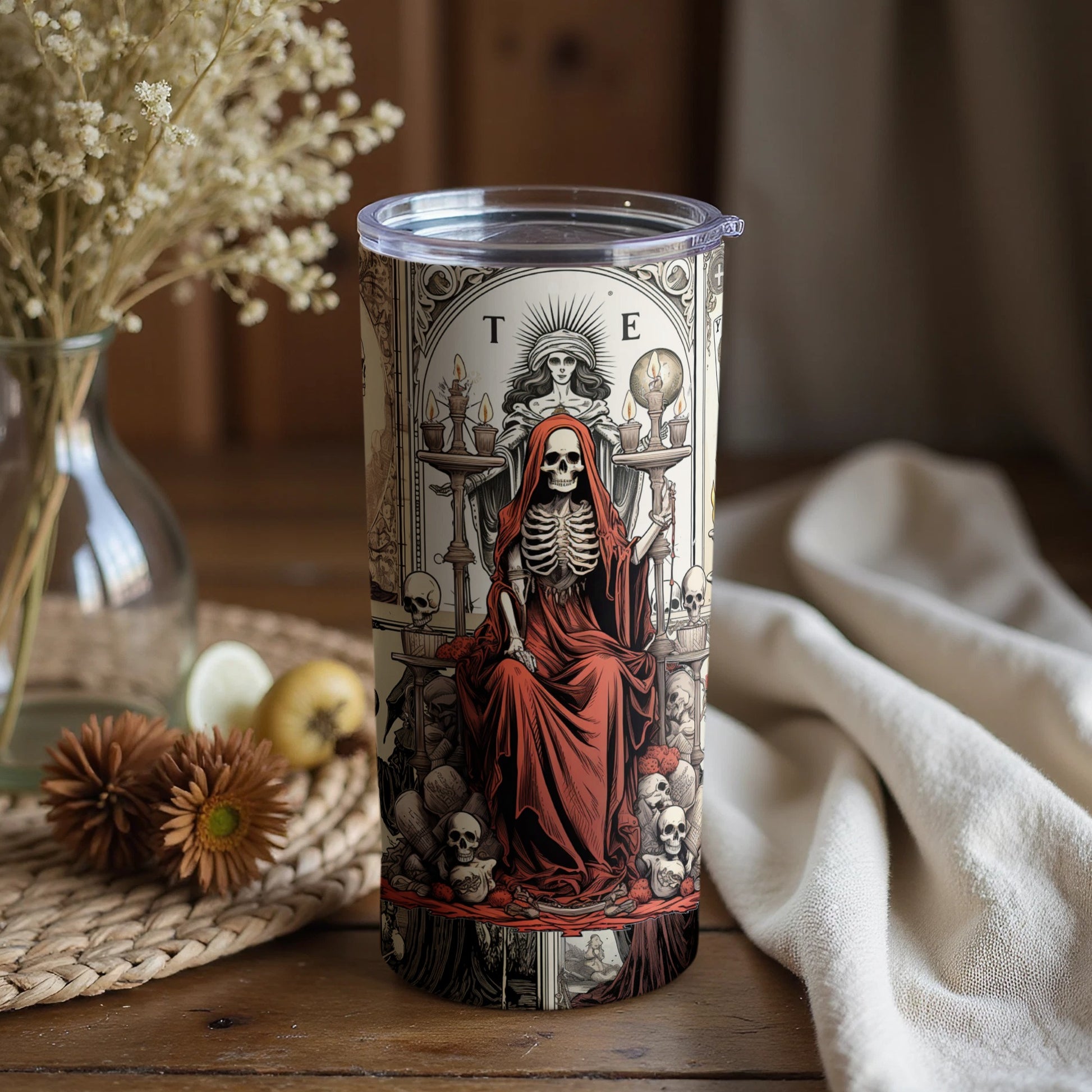 Skeleton King Illustrated Tumbler for Enthusiasts