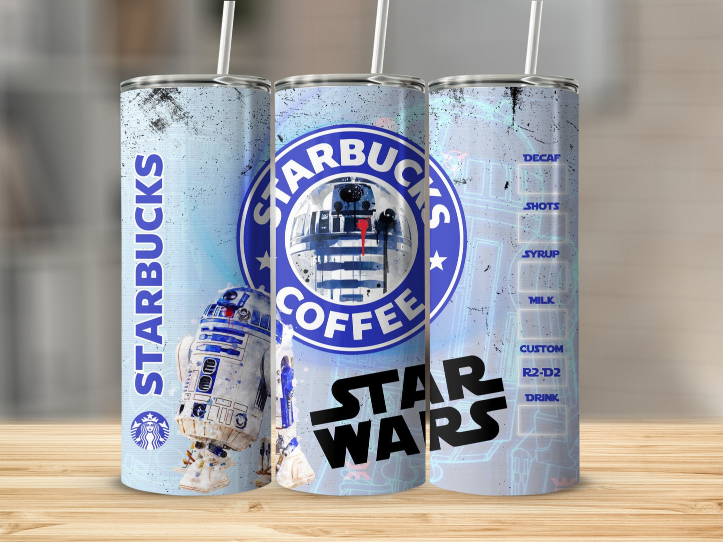 Starbucks R2-D2 Custom Starbucks Coffee Drink Tumblers