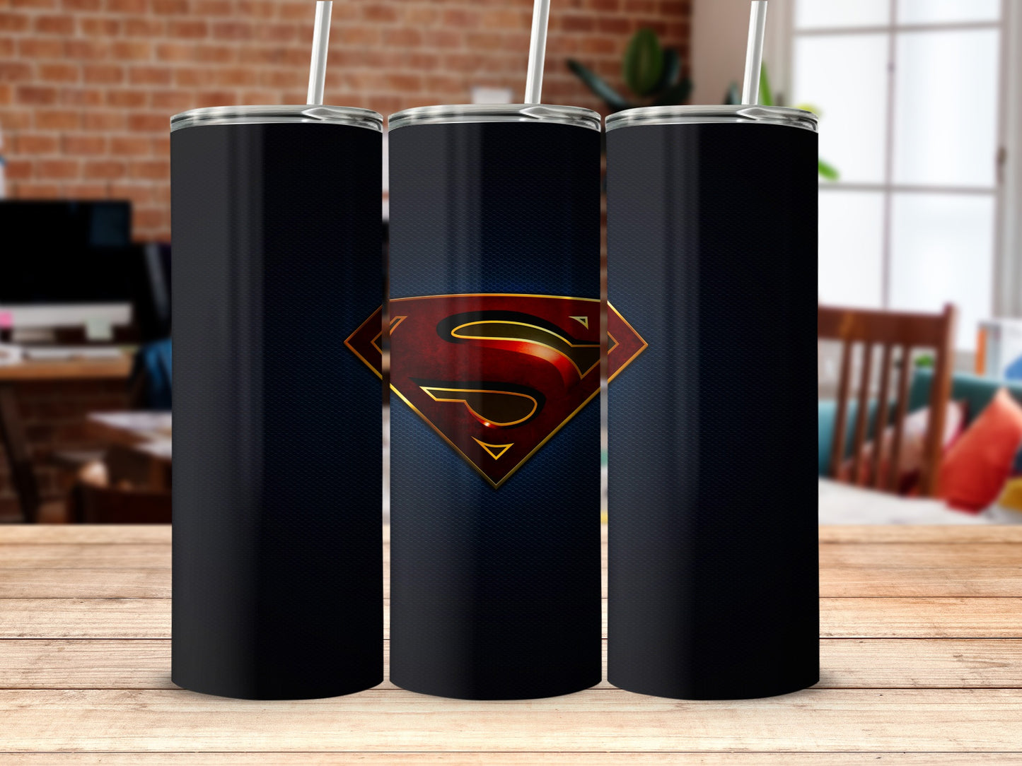 Iconic Superman Shield Logo Dark Tumbler product type