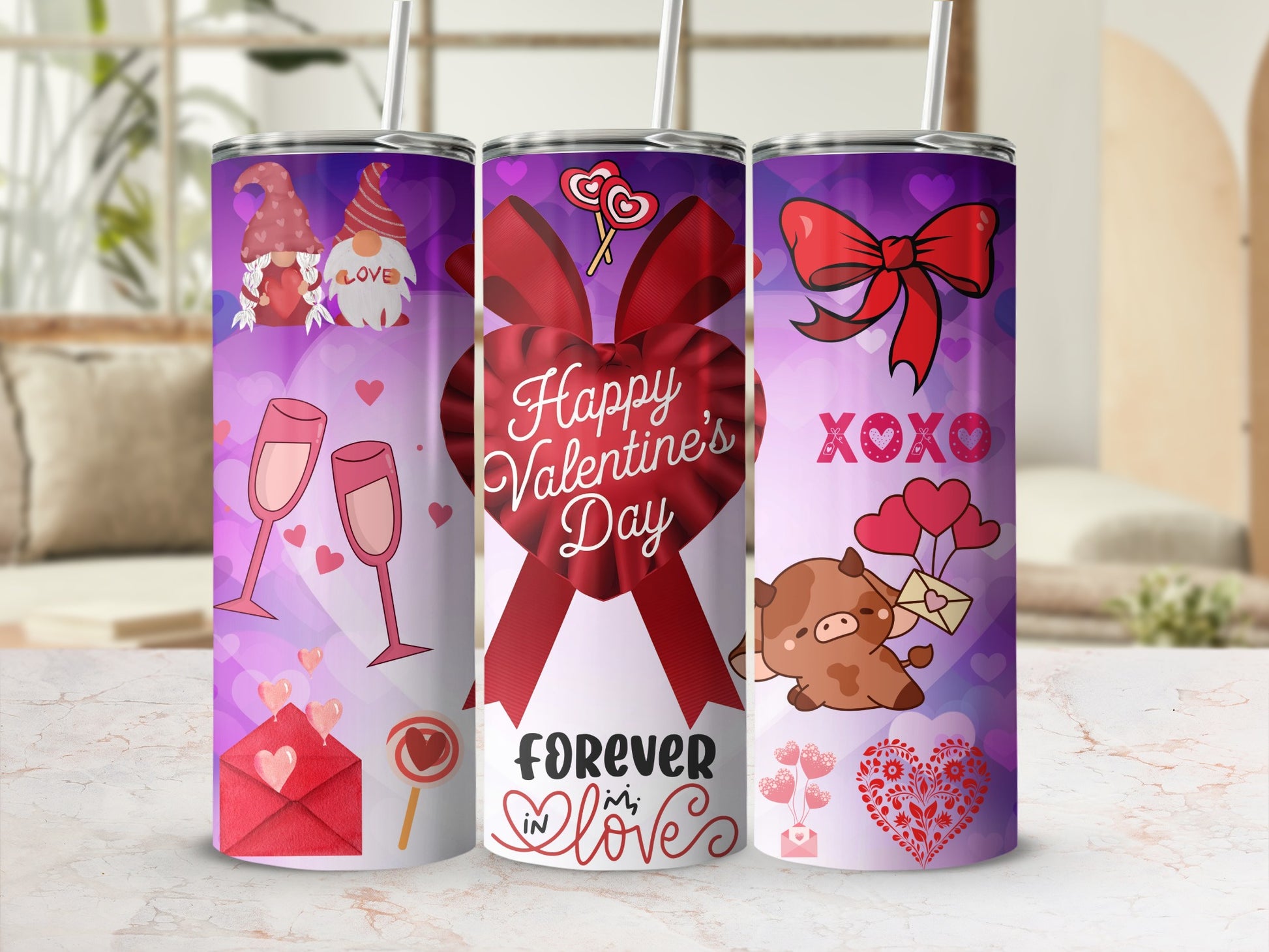 Happy Valentine's Day Love Forever in Love Tumbler