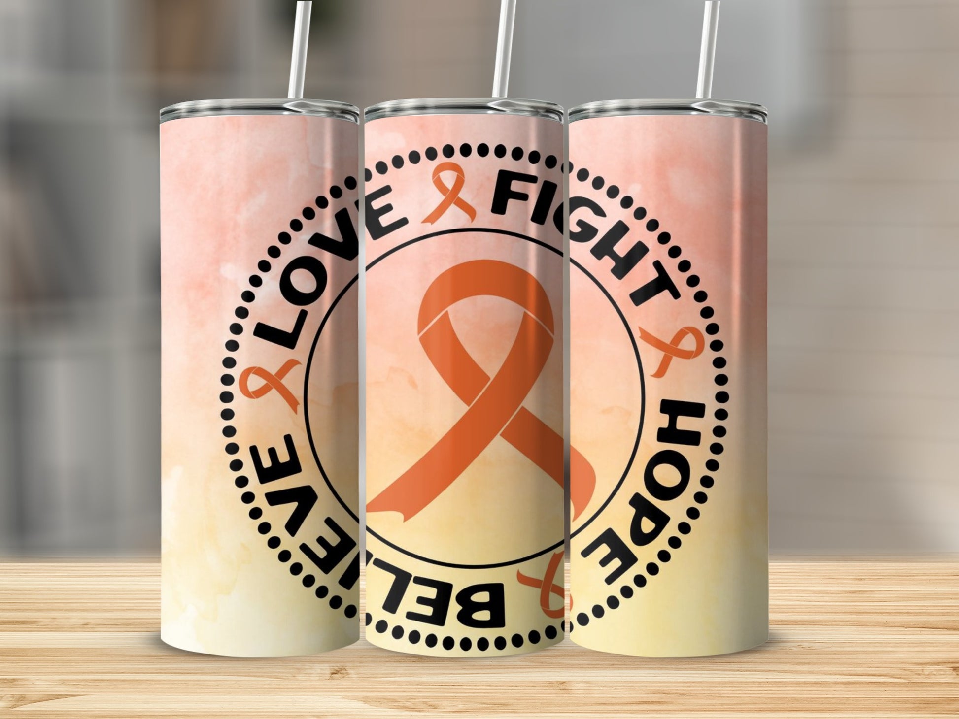 Believe Love Fight Hope Awareness Tumbler