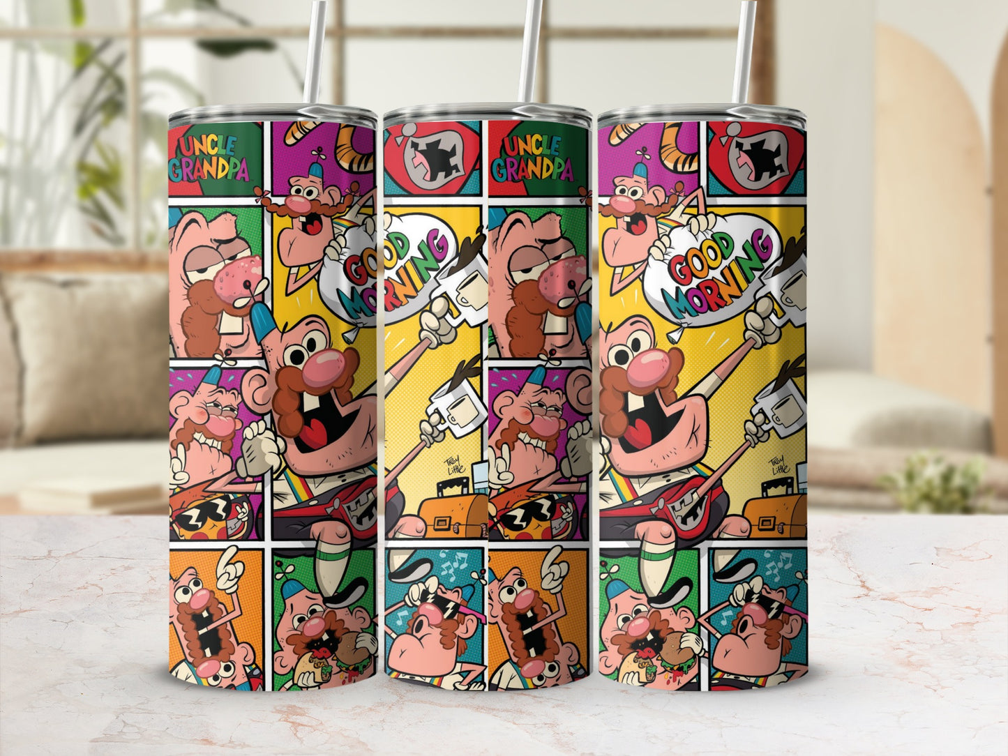 Uncle Grandpa Good Morning Graphic Tumbler