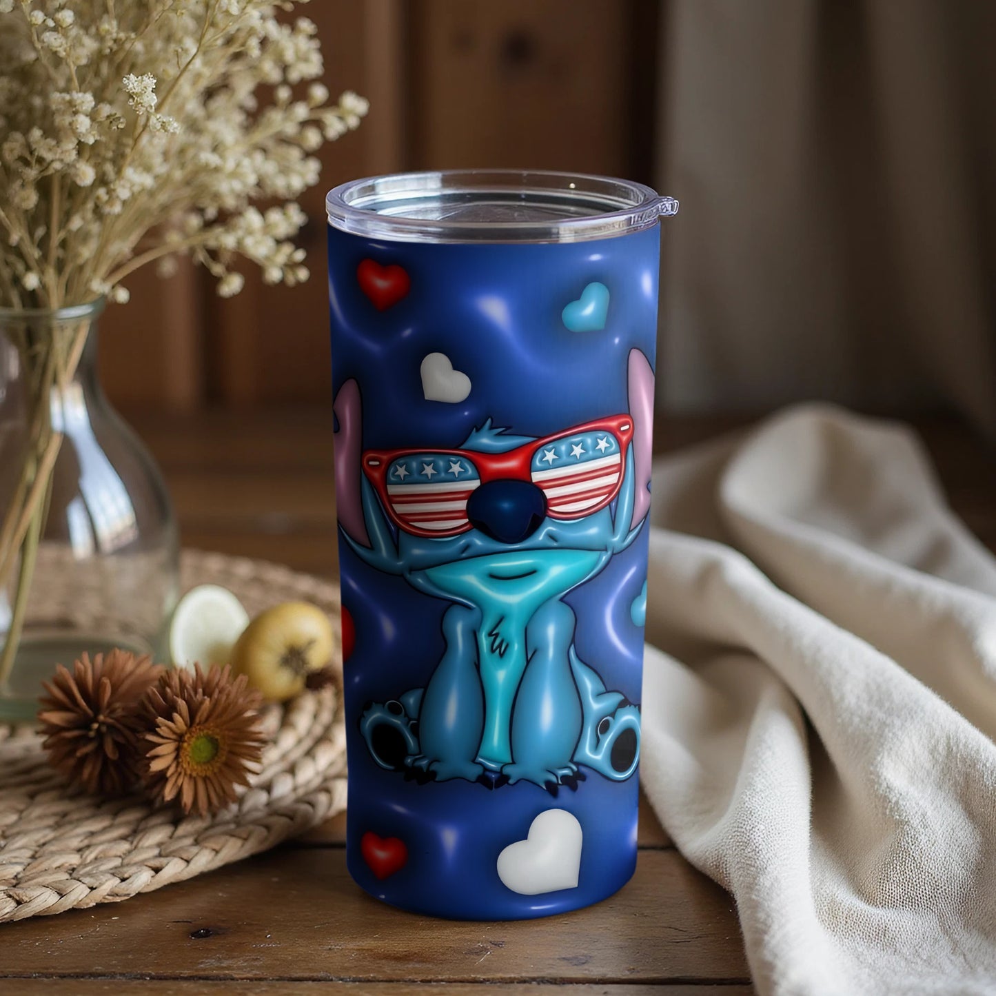 Adorable Character Tumbler with Heart Design