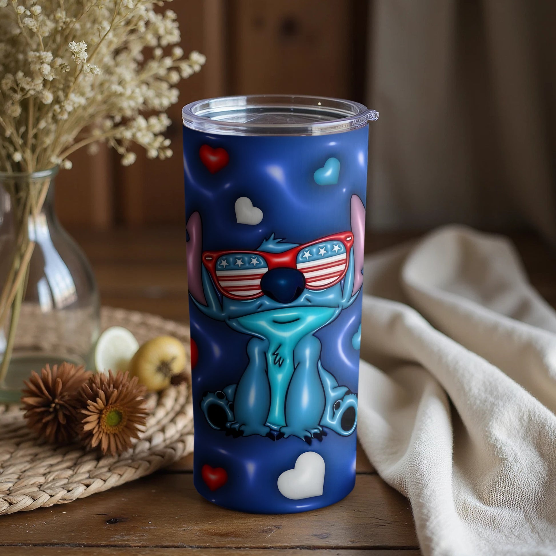 Adorable Character Tumbler with Heart Design