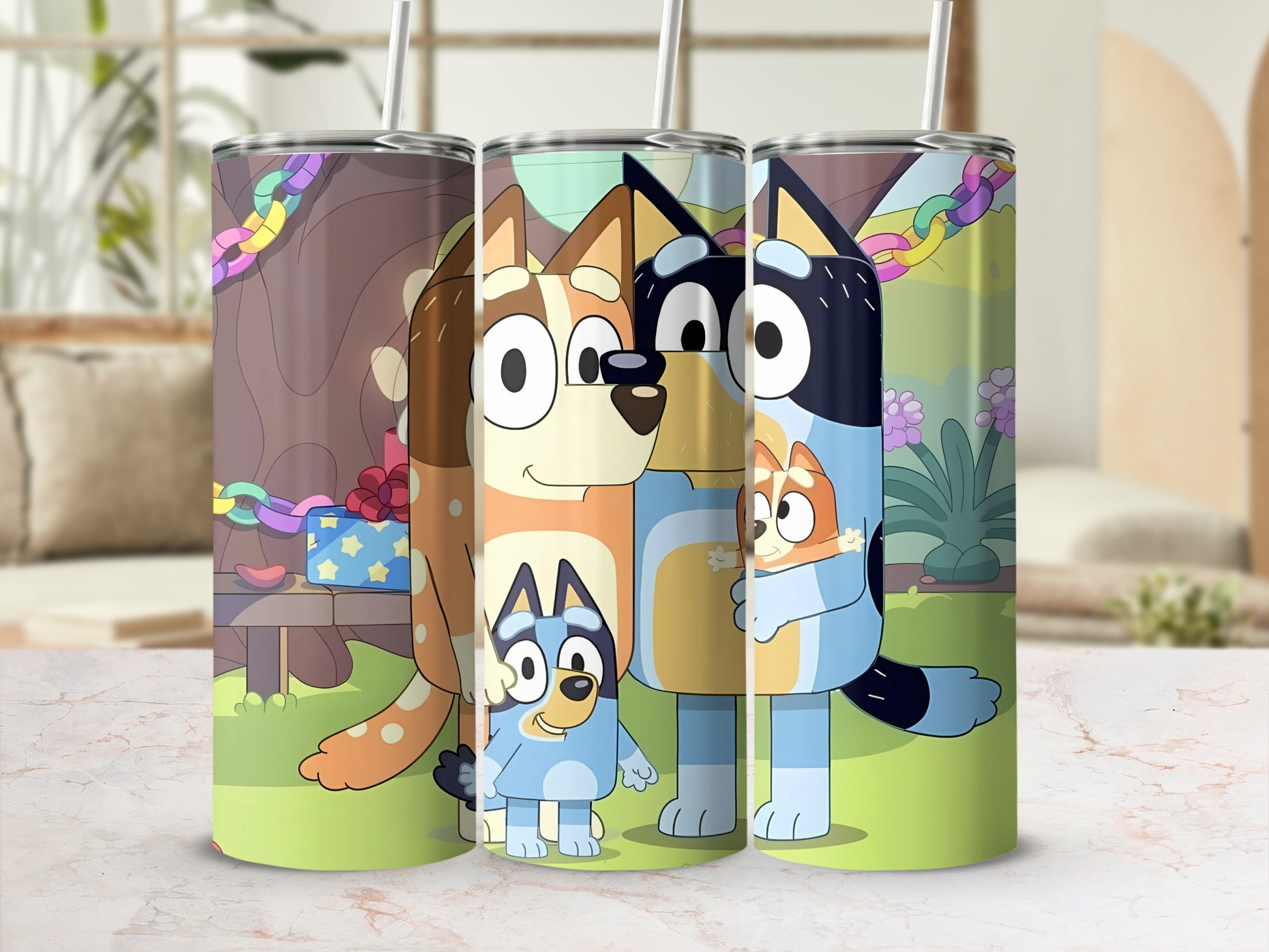 Cute Family Nature Themed Insulated Tumbler Set